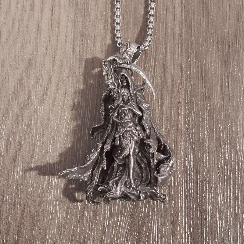 Jewelry Girl Standing Behind The Death Pendant Necklace Size ONE SIZE - 4 Thumbnail