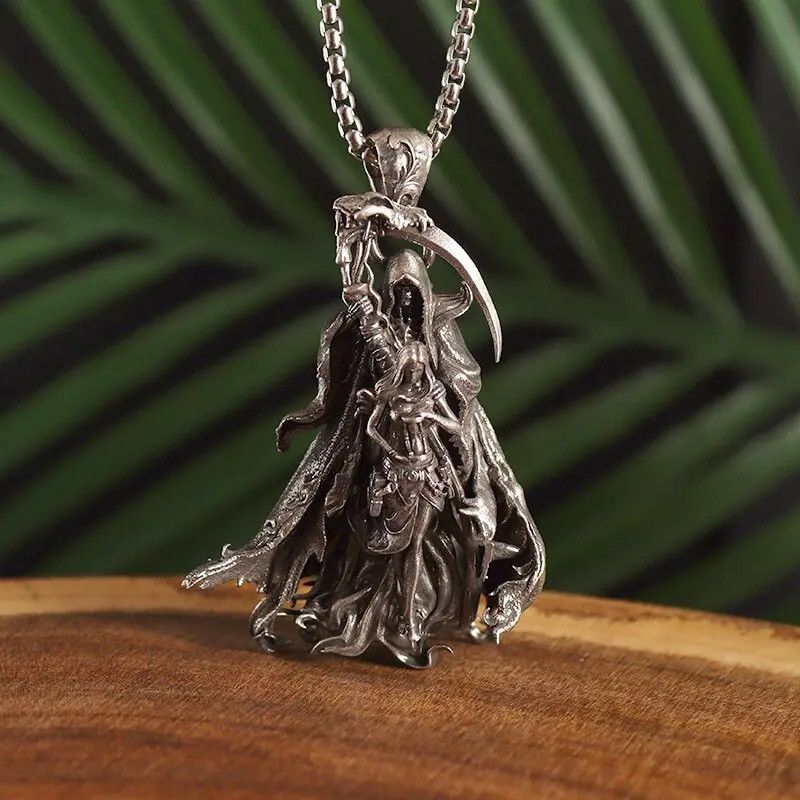 Jewelry Girl Standing Behind The Death Pendant Necklace Size ONE SIZE - 1 Thumbnail