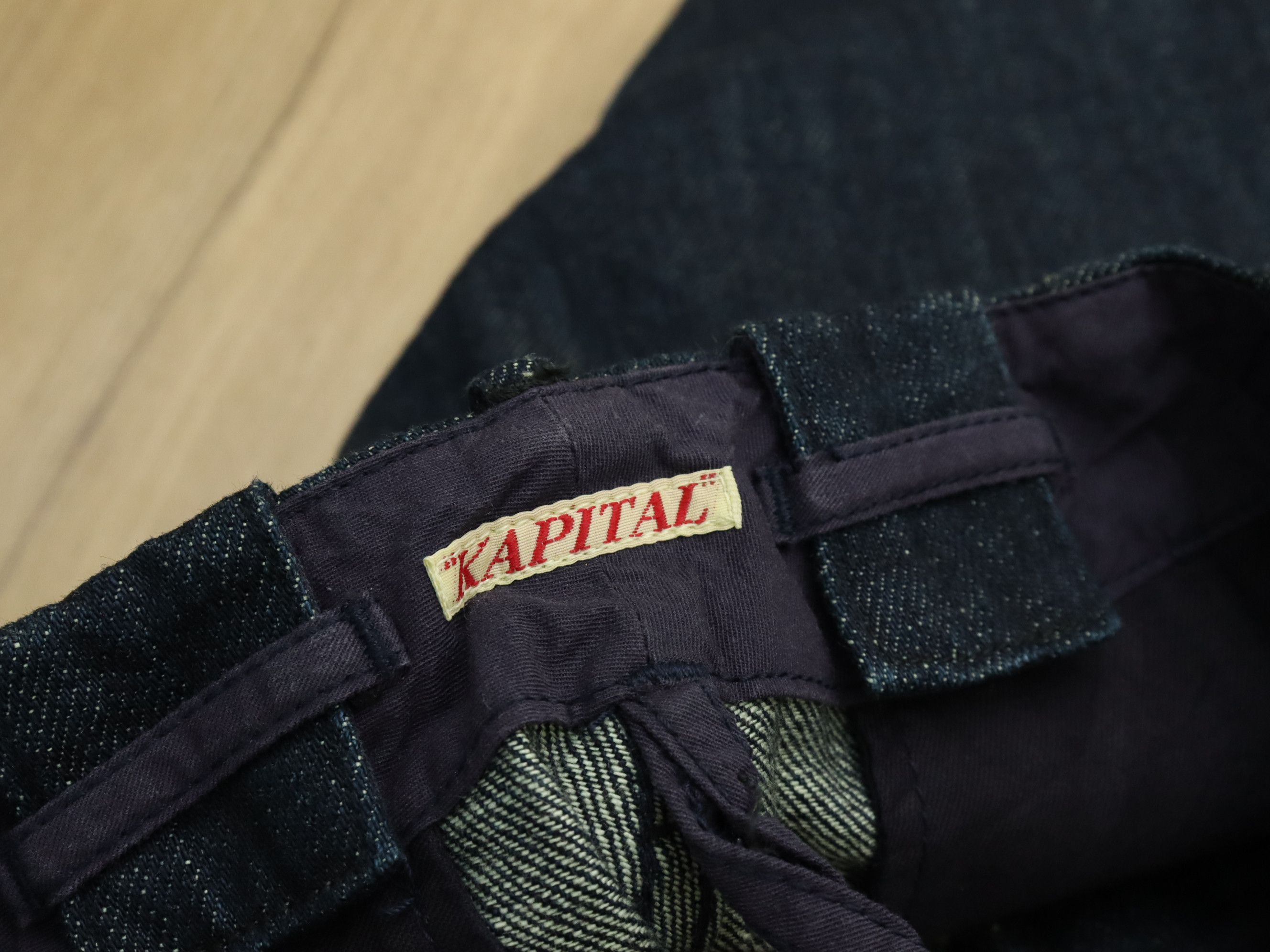Kapital KAPITAL SADDLE LEATHER MID RISE DENIM JEAN PANT Size US 27 - 22 Thumbnail