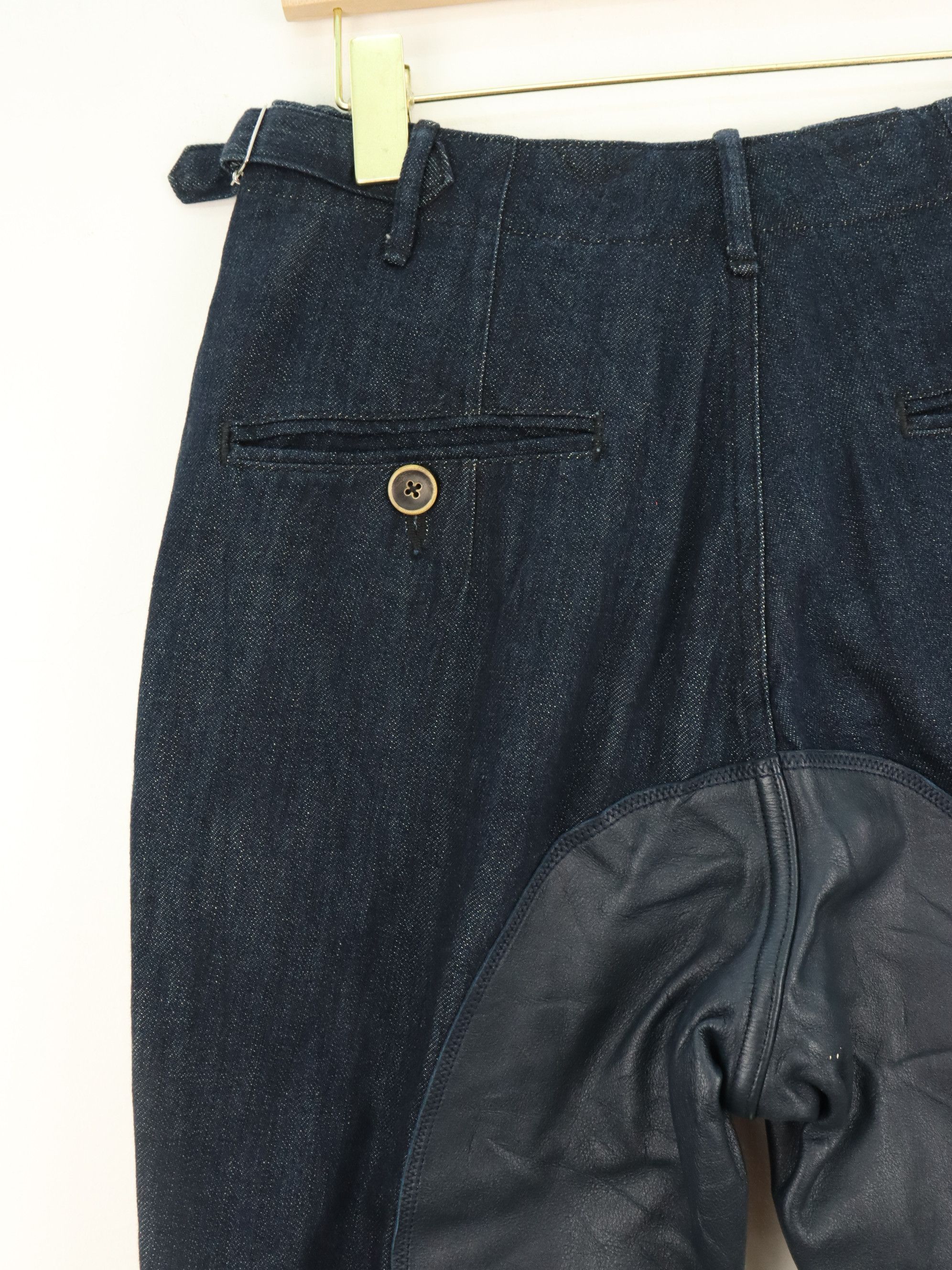 Kapital KAPITAL SADDLE LEATHER MID RISE DENIM JEAN PANT Size US 27 - 12 Thumbnail