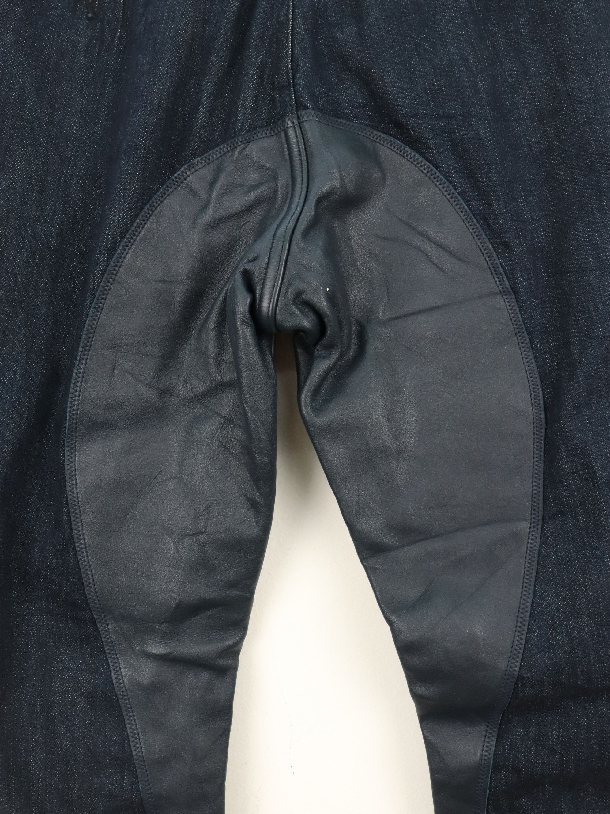 Kapital KAPITAL SADDLE LEATHER MID RISE DENIM JEAN PANT Size US 27 - 16 Thumbnail