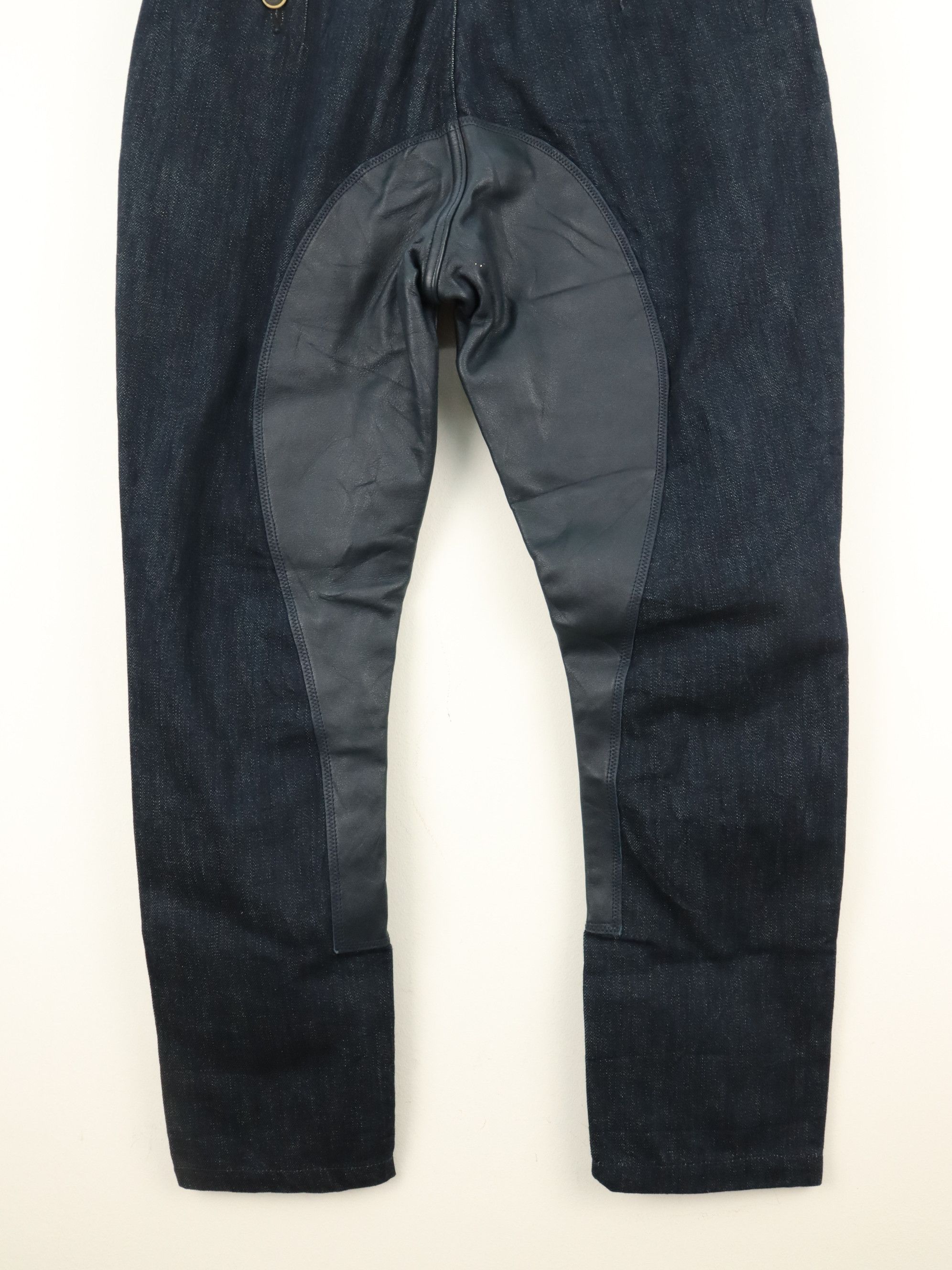 Kapital KAPITAL SADDLE LEATHER MID RISE DENIM JEAN PANT Size US 27 - 21 Thumbnail