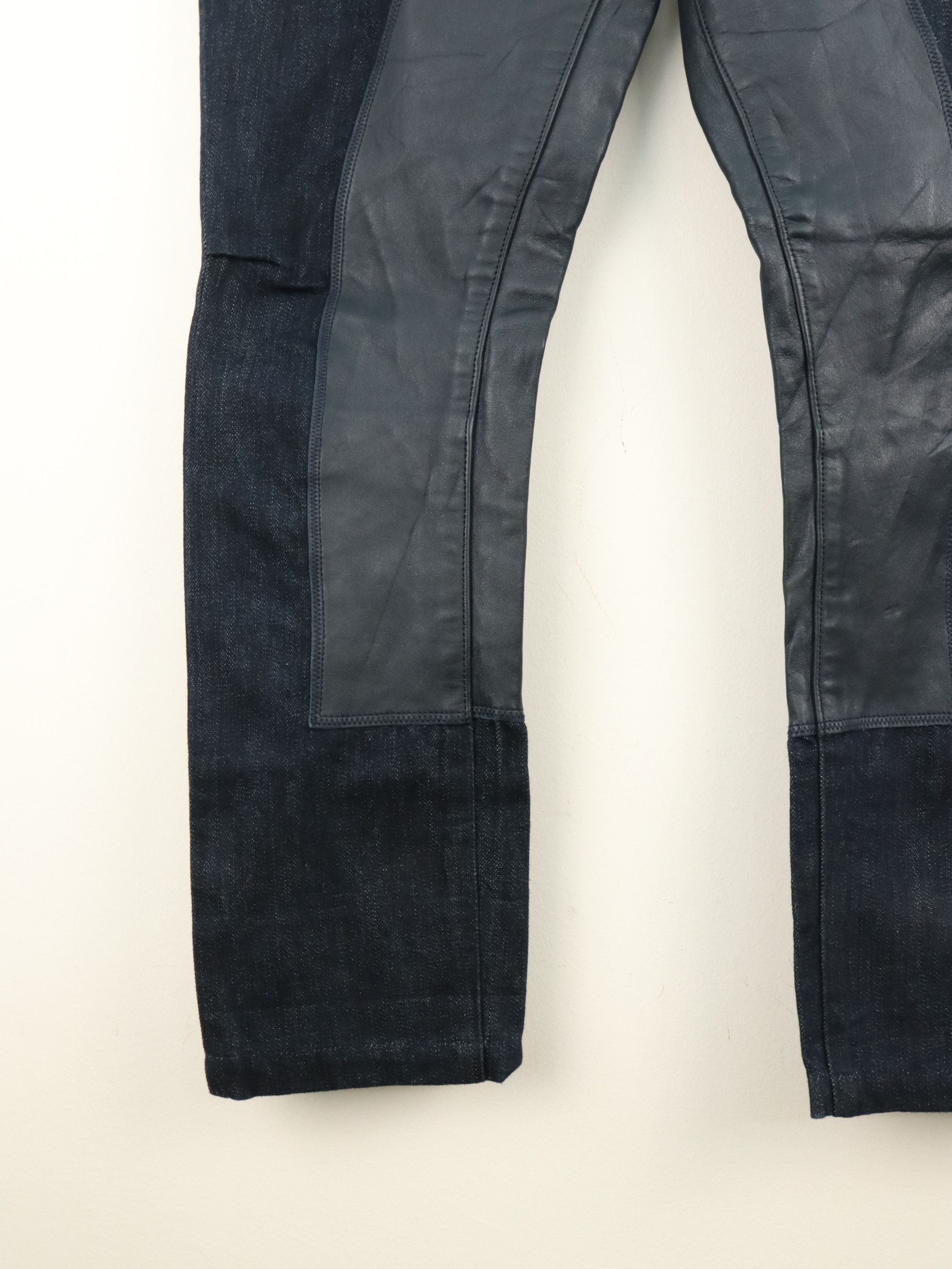 Kapital KAPITAL SADDLE LEATHER MID RISE DENIM JEAN PANT Size US 27 - 18 Thumbnail