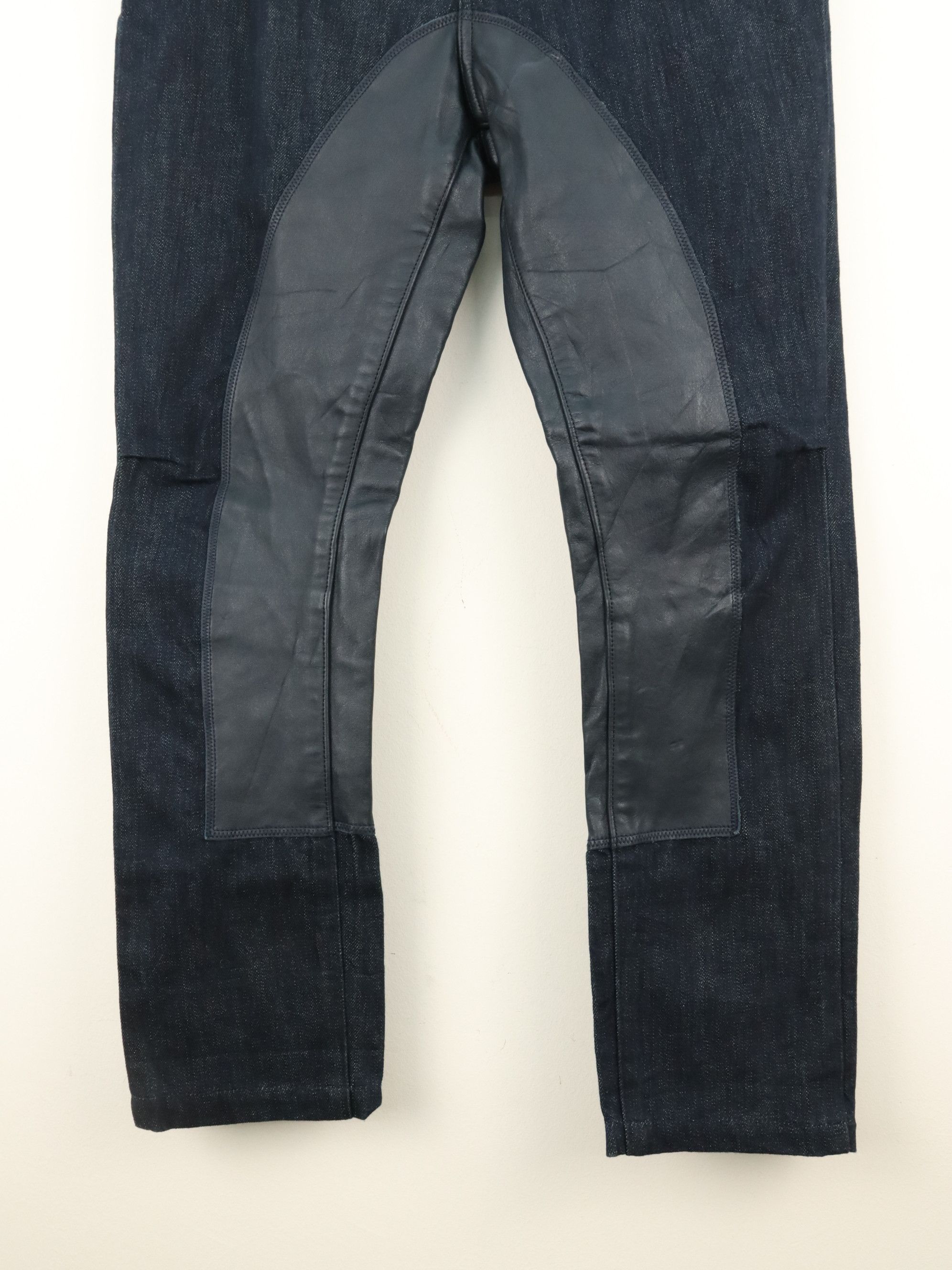Kapital KAPITAL SADDLE LEATHER MID RISE DENIM JEAN PANT Size US 27 - 20 Thumbnail