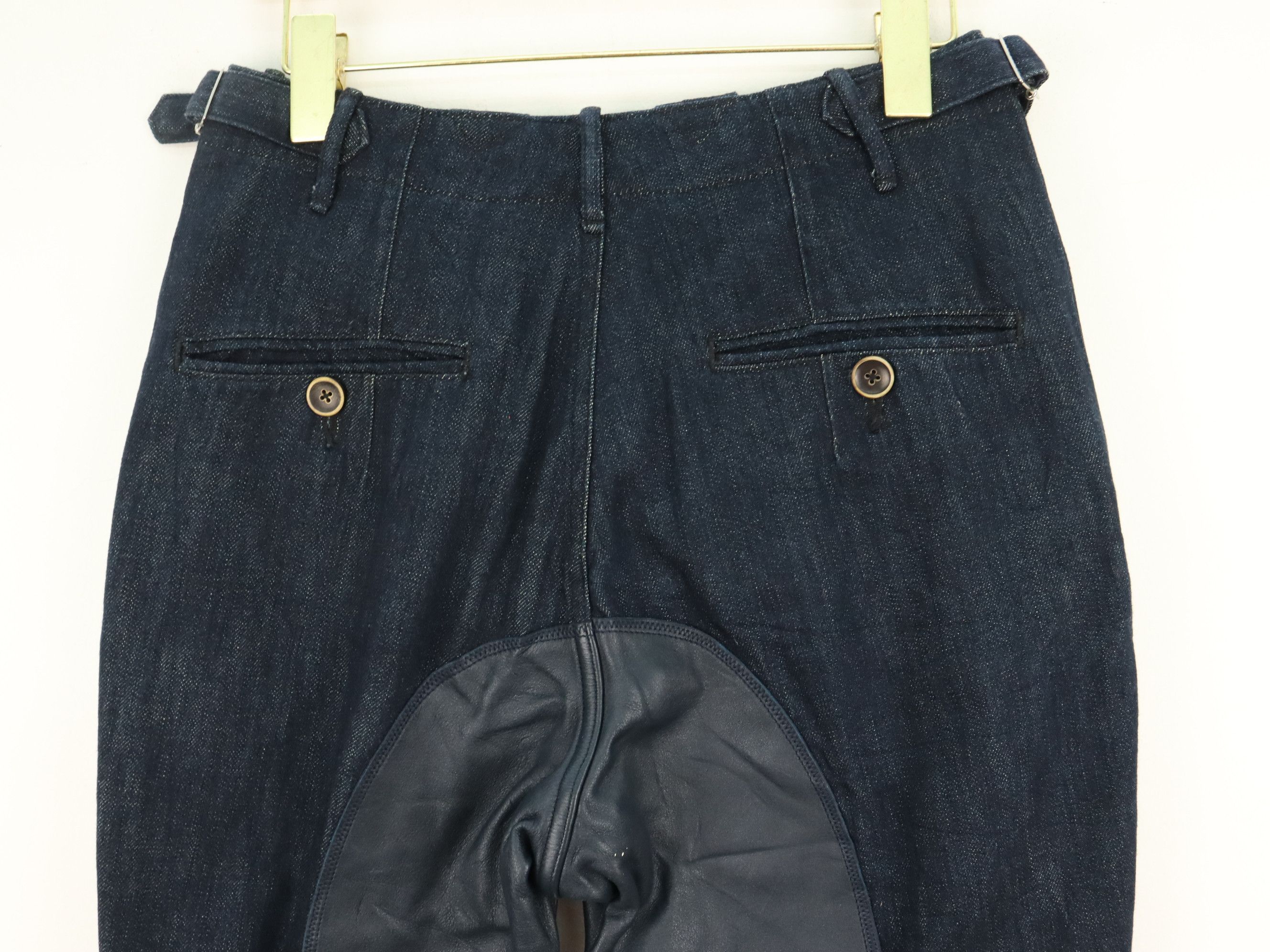 Kapital KAPITAL SADDLE LEATHER MID RISE DENIM JEAN PANT Size US 27 - 17 Thumbnail