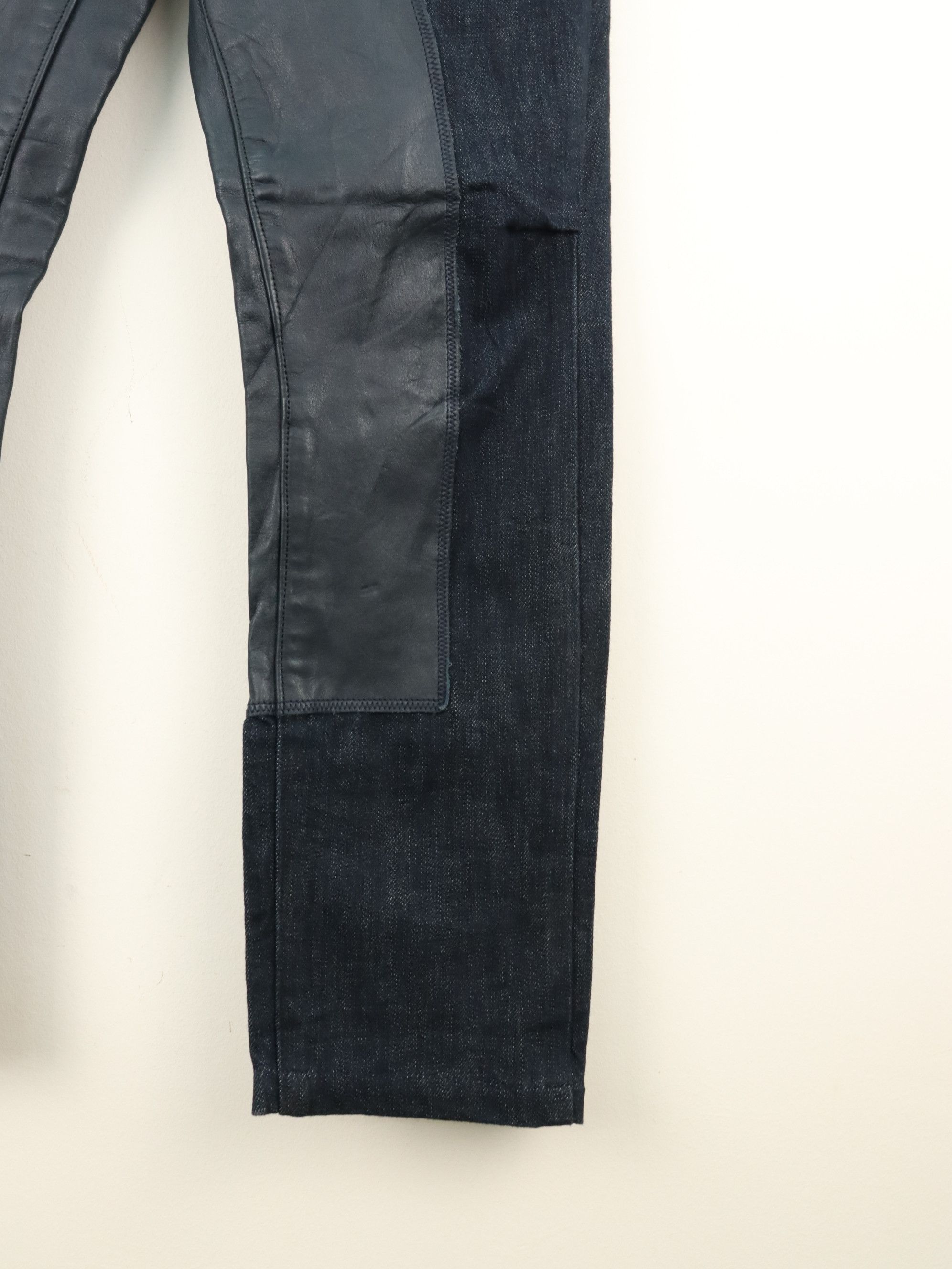 Kapital KAPITAL SADDLE LEATHER MID RISE DENIM JEAN PANT Size US 27 - 19 Thumbnail
