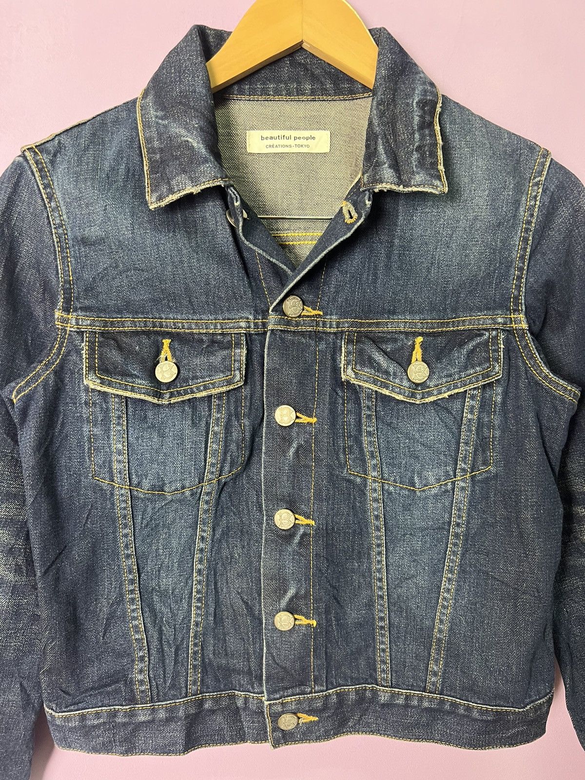 Japanese Brand 🔥Beautiful People Redline Denim Jacket Size S / US 4 / IT 40 - 9 Thumbnail