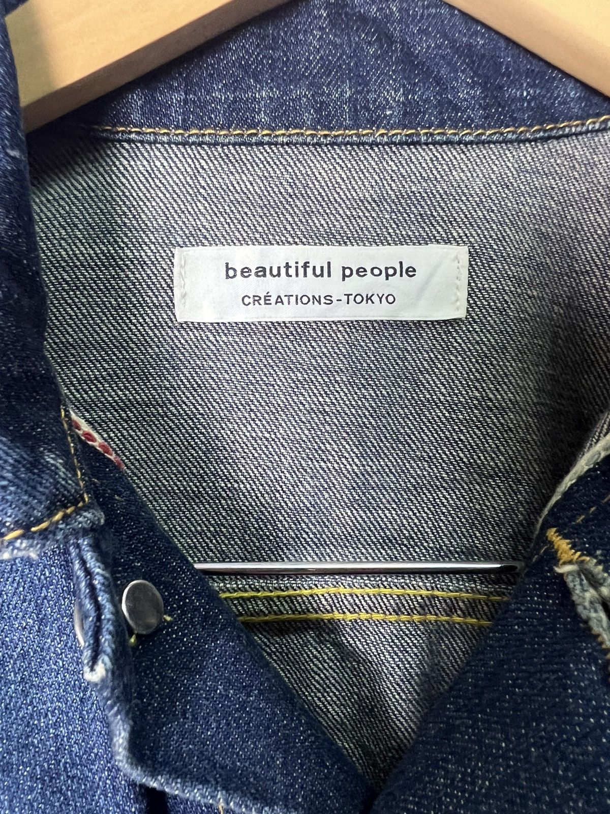 Japanese Brand 🔥Beautiful People Redline Denim Jacket Size S / US 4 / IT 40 - 15 Thumbnail