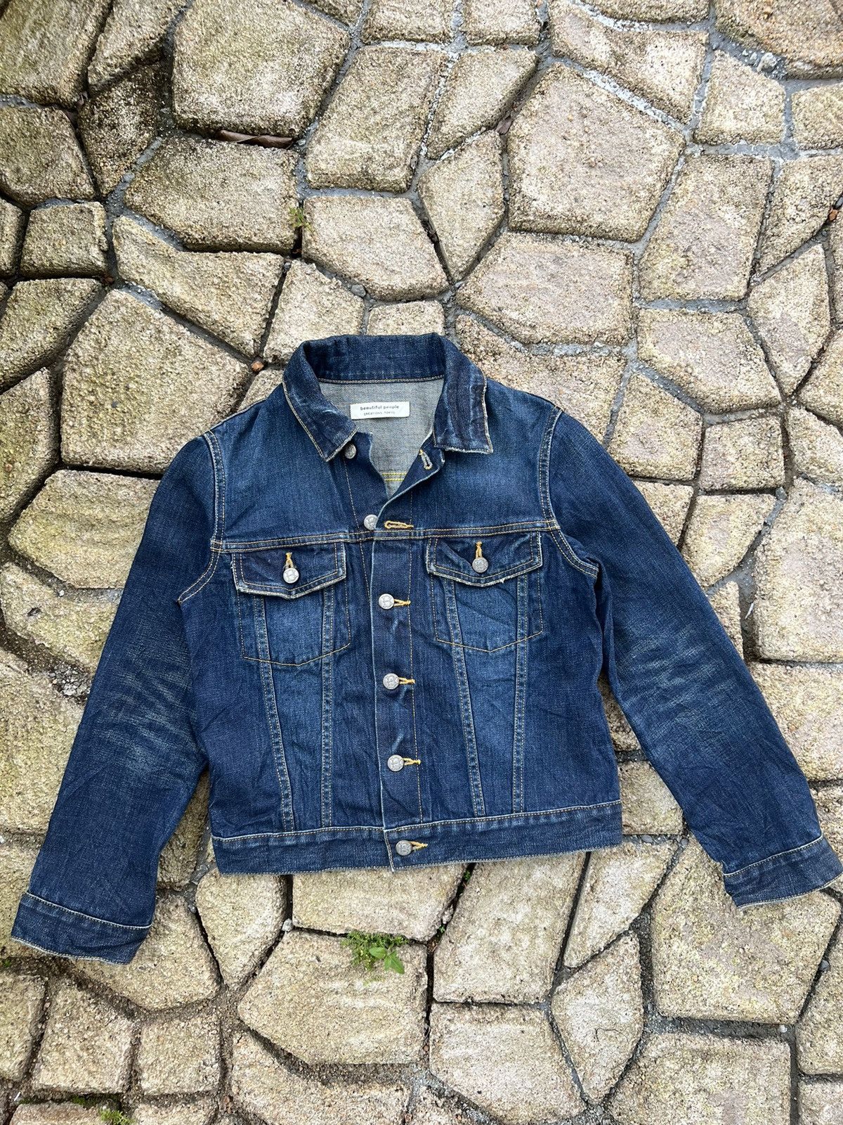 image of Beautiful People Redline Denim Jacket in Blue, Women's (Size Small)
