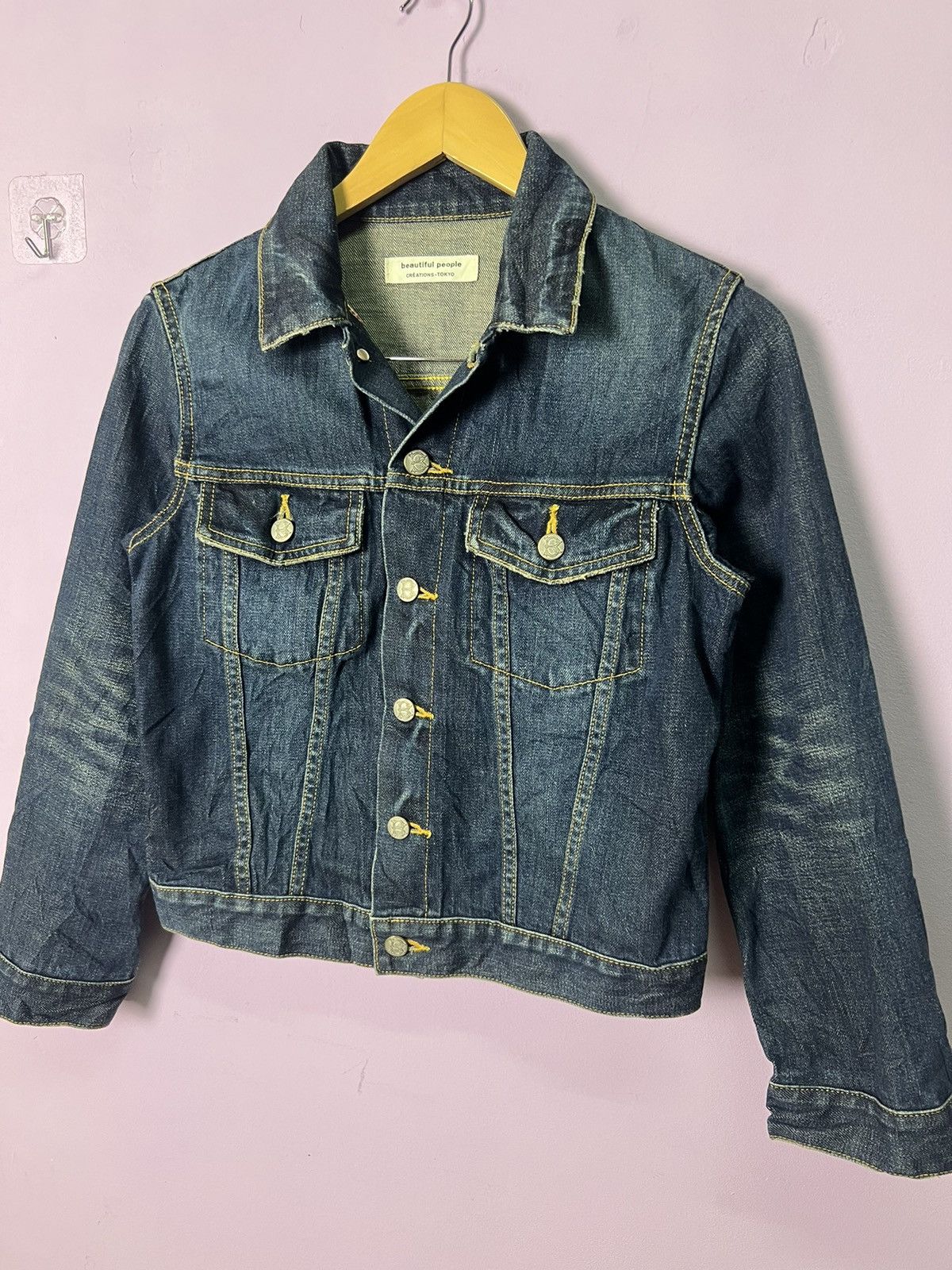 Japanese Brand 🔥Beautiful People Redline Denim Jacket Size S / US 4 / IT 40 - 7 Thumbnail