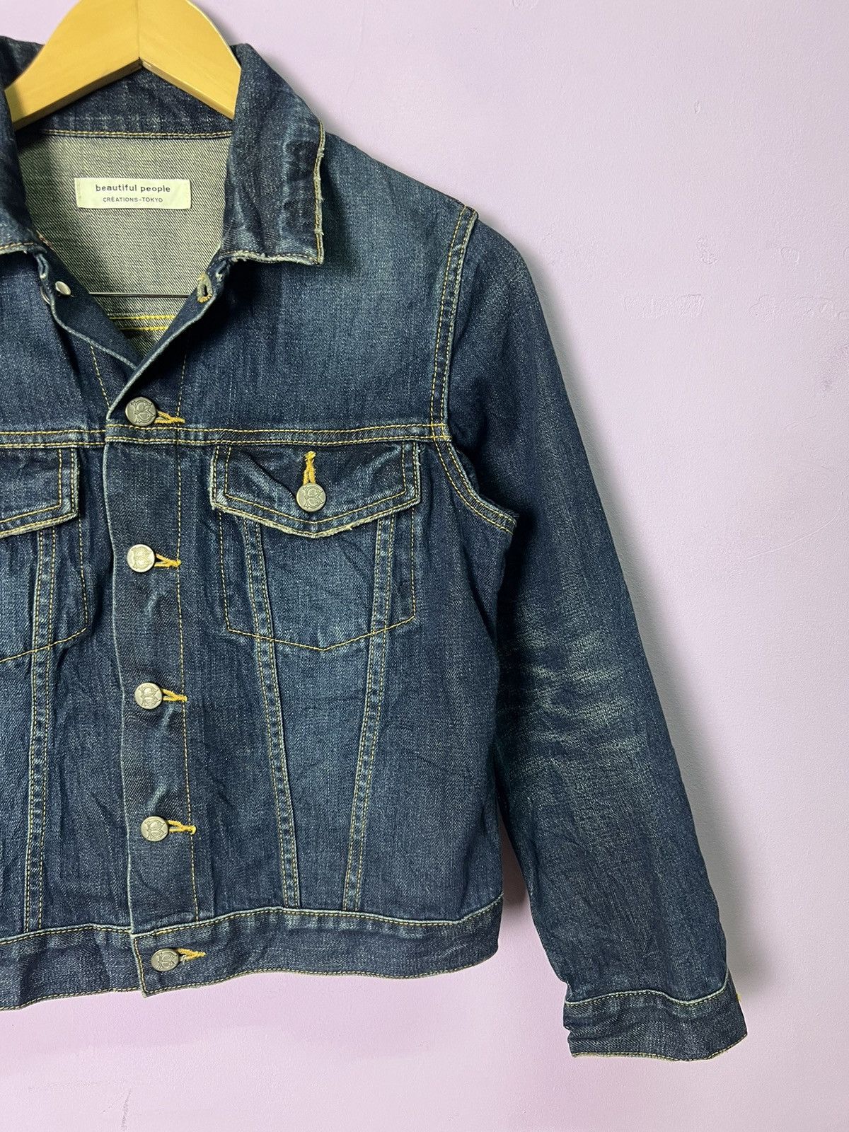 Japanese Brand 🔥Beautiful People Redline Denim Jacket Size S / US 4 / IT 40 - 6 Thumbnail