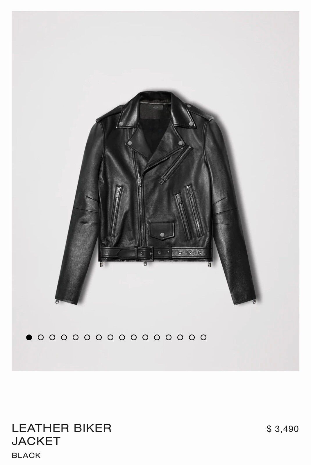 Amiri amiri leather perfecto jacket | Grailed