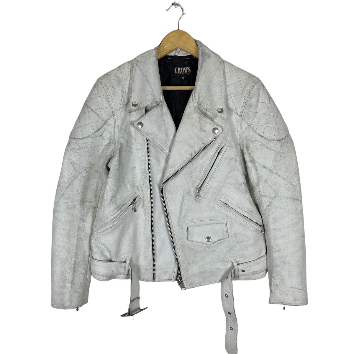 Japanese Brand 🔥T.F.O.A CROPPED HEADS BIKER TOKOFUKU DOUBLE COLLAR JACKET Size US M / EU 48-50 / 2 - 4 Thumbnail