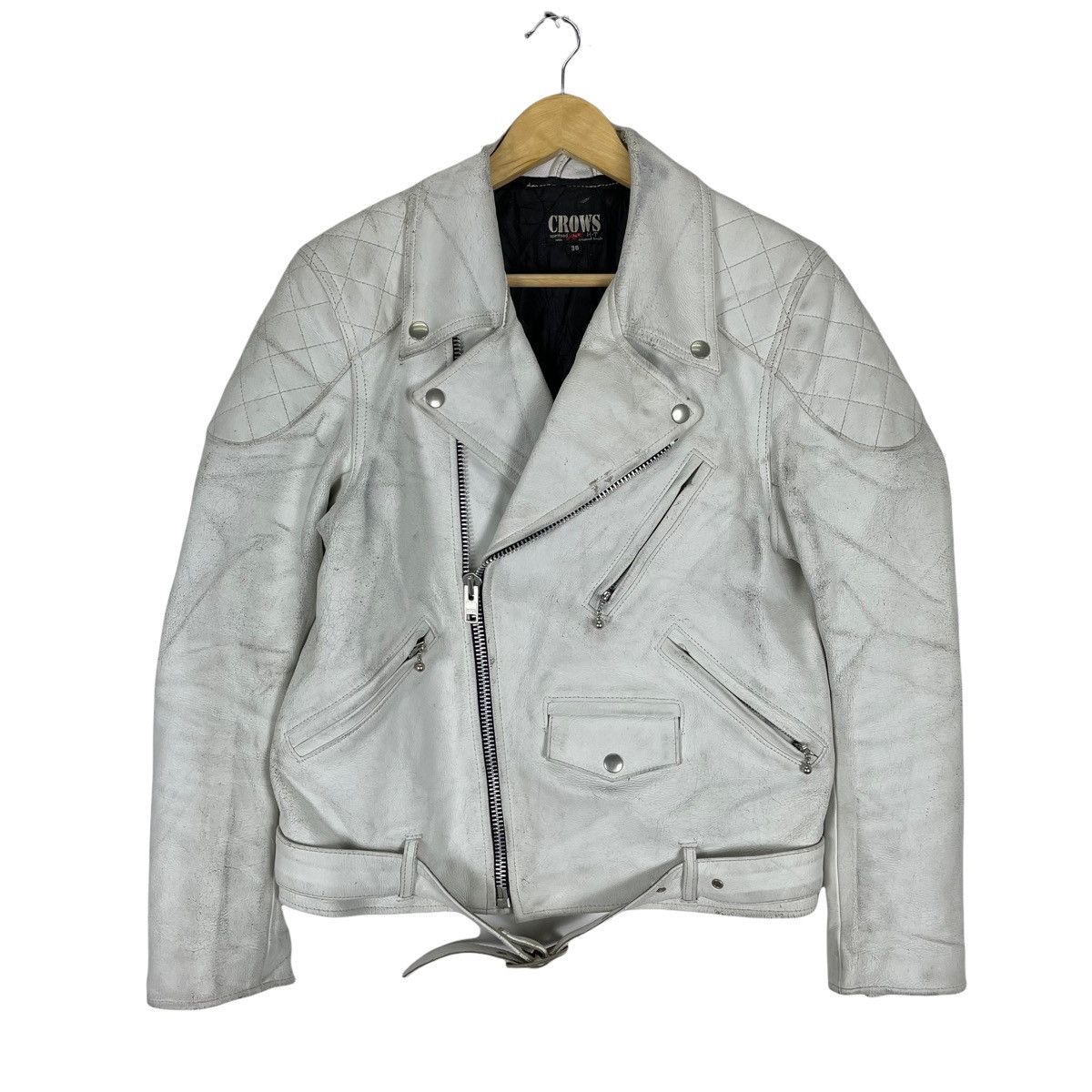 Japanese Brand 🔥T.F.O.A CROPPED HEADS BIKER TOKOFUKU DOUBLE COLLAR JACKET Size US M / EU 48-50 / 2 - 3 Thumbnail
