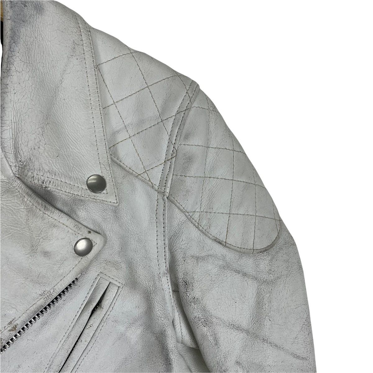 Japanese Brand 🔥T.F.O.A CROPPED HEADS BIKER TOKOFUKU DOUBLE COLLAR JACKET Size US M / EU 48-50 / 2 - 7 Thumbnail