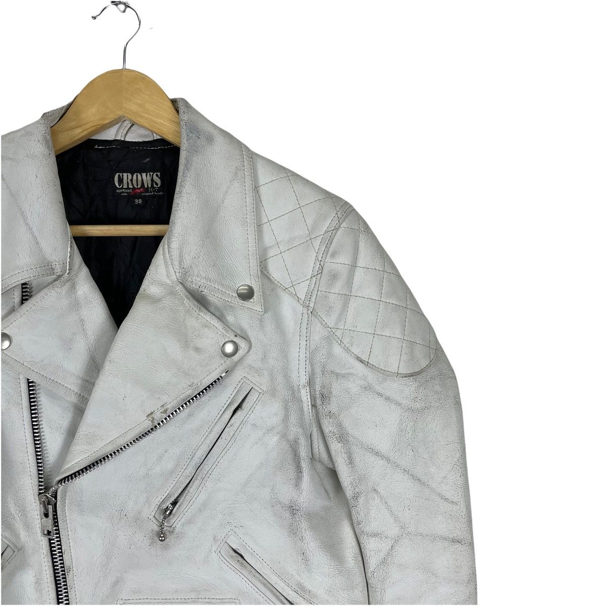 Japanese Brand 🔥T.F.O.A CROPPED HEADS BIKER TOKOFUKU DOUBLE COLLAR JACKET Size US M / EU 48-50 / 2 - 6 Thumbnail