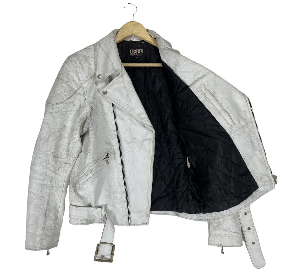 Japanese Brand 🔥T.F.O.A CROPPED HEADS BIKER TOKOFUKU DOUBLE COLLAR JACKET Size US M / EU 48-50 / 2 - 11 Thumbnail