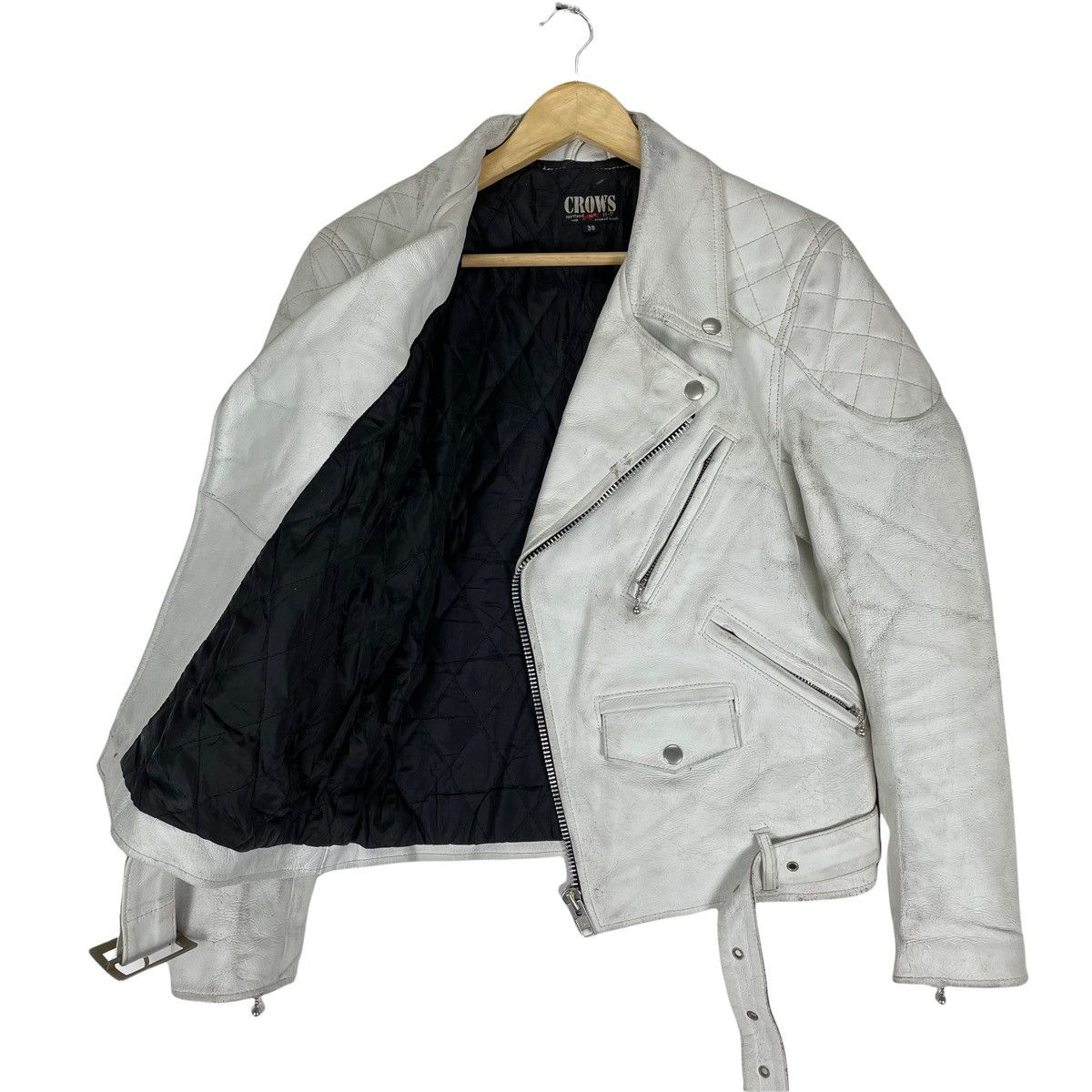 Japanese Brand 🔥T.F.O.A CROPPED HEADS BIKER TOKOFUKU DOUBLE COLLAR JACKET Size US M / EU 48-50 / 2 - 10 Thumbnail
