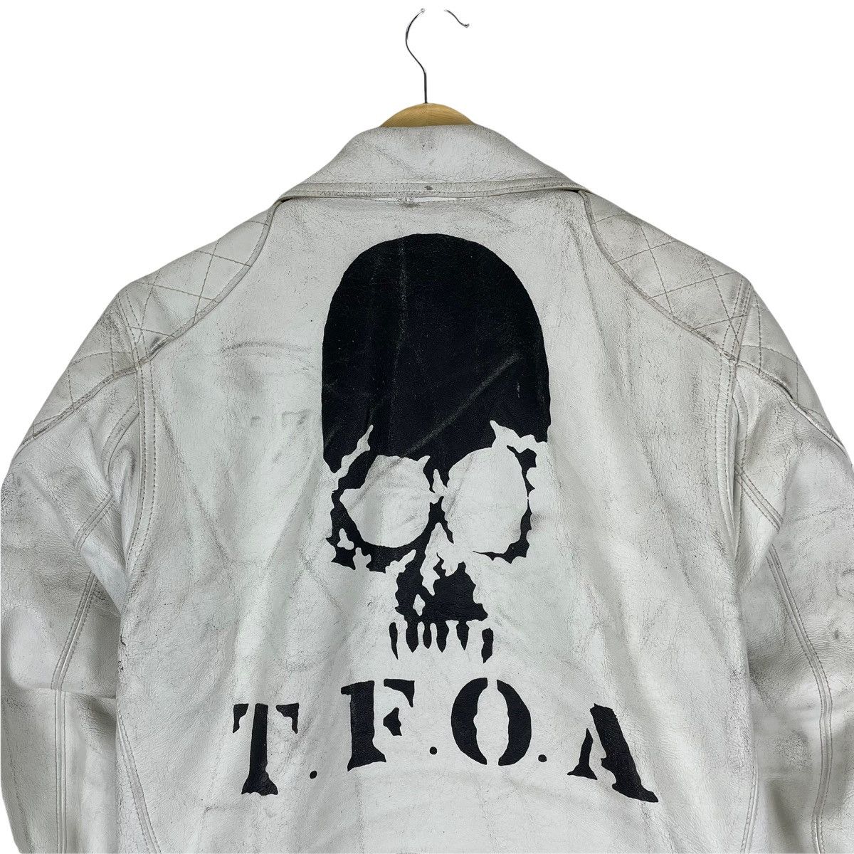Japanese Brand 🔥T.F.O.A CROPPED HEADS BIKER TOKOFUKU DOUBLE COLLAR JACKET Size US M / EU 48-50 / 2 - 9 Thumbnail
