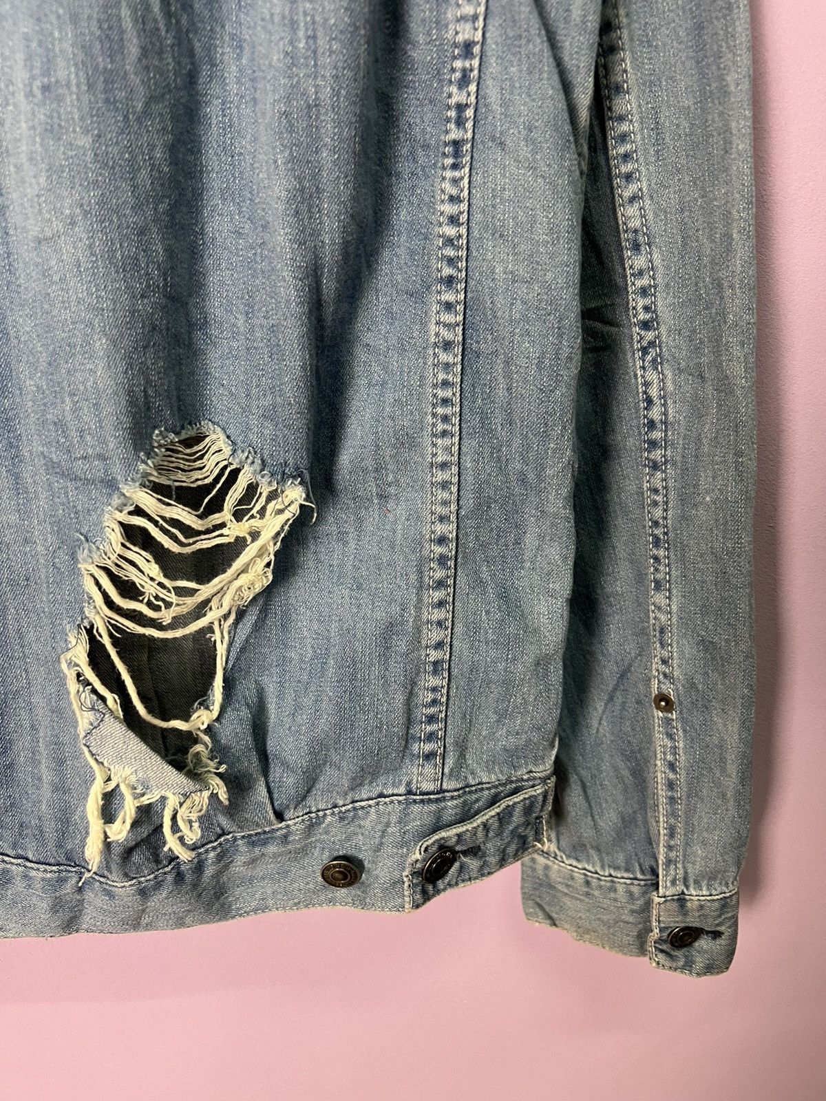 Japanese Brand 🔥Gorge Distressed Denim Shirts Size M / US 6-8 / IT 42-44 - 15 Thumbnail