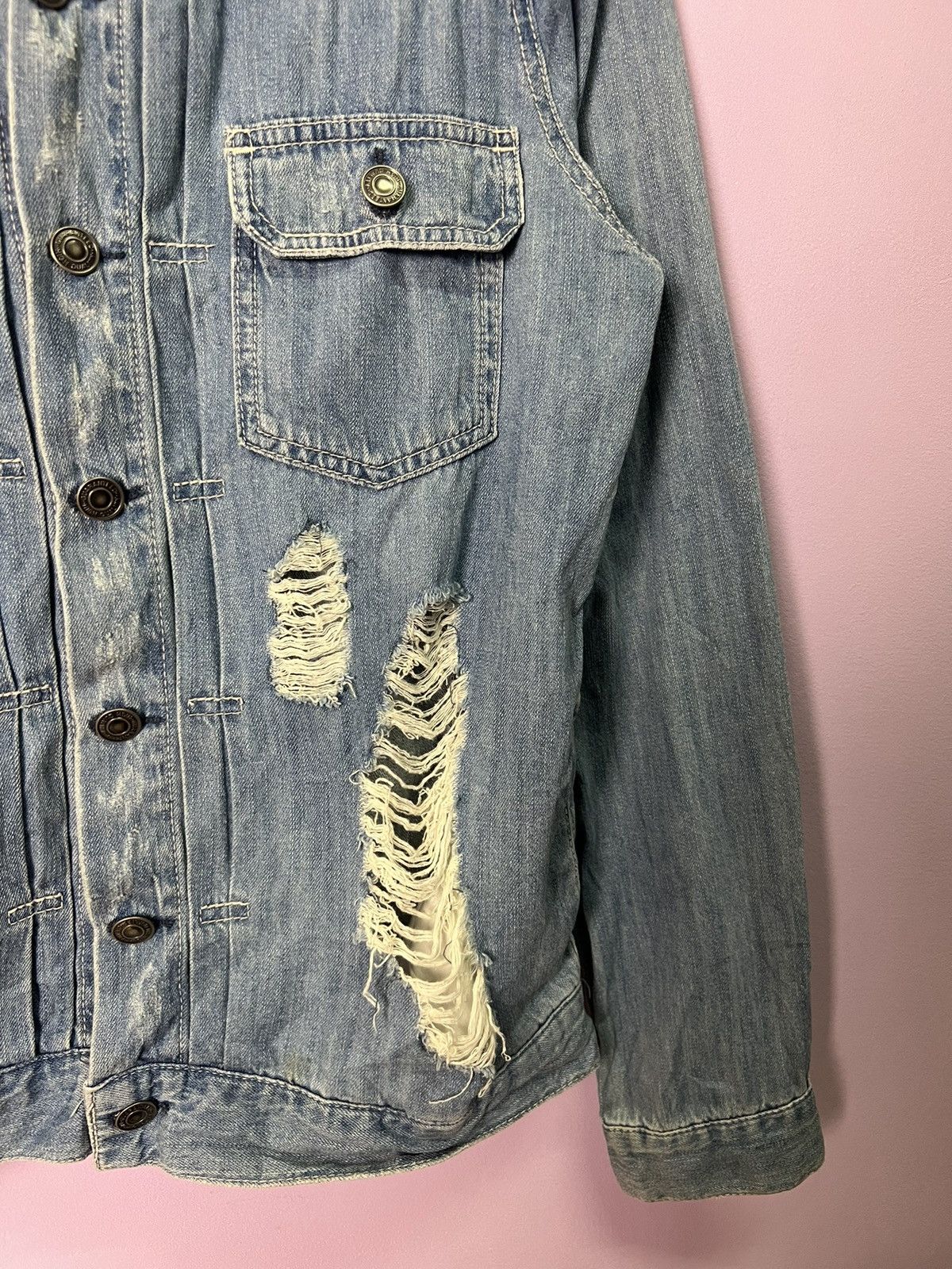 Japanese Brand 🔥Gorge Distressed Denim Shirts Size M / US 6-8 / IT 42-44 - 13 Thumbnail