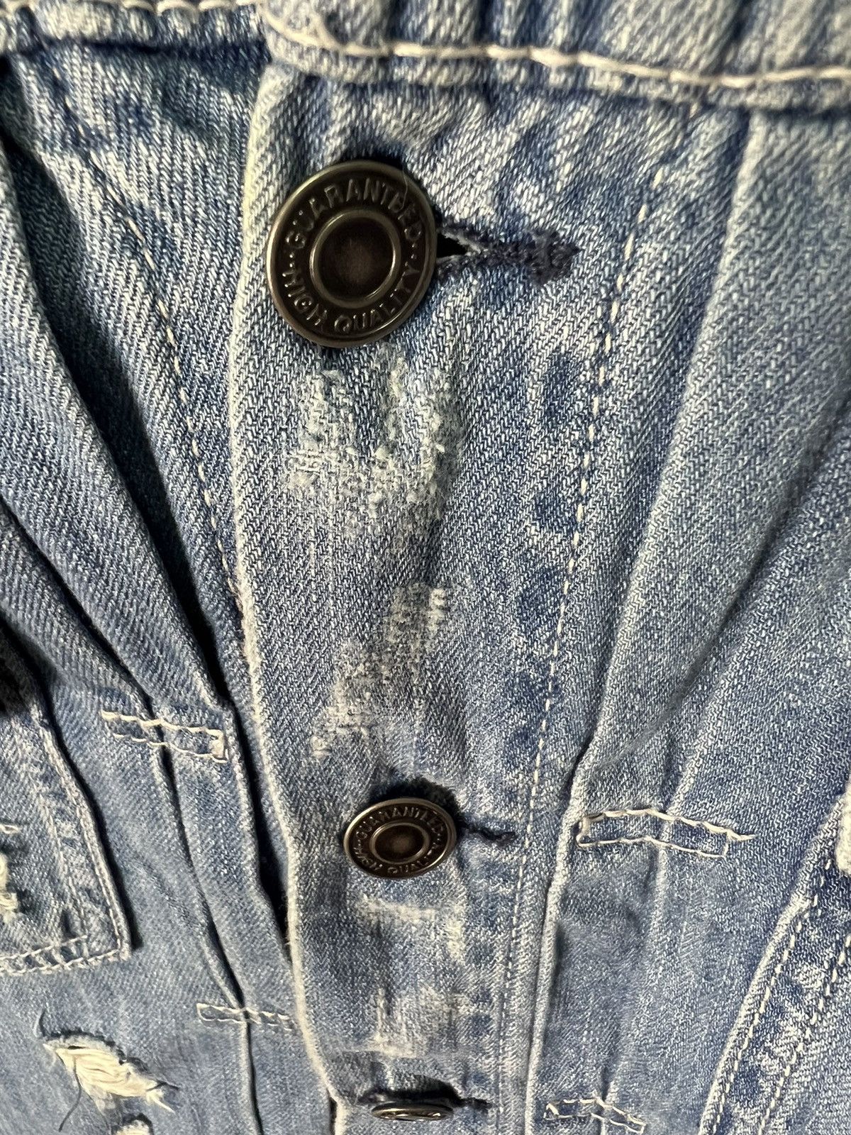 Japanese Brand 🔥Gorge Distressed Denim Shirts Size M / US 6-8 / IT 42-44 - 14 Thumbnail