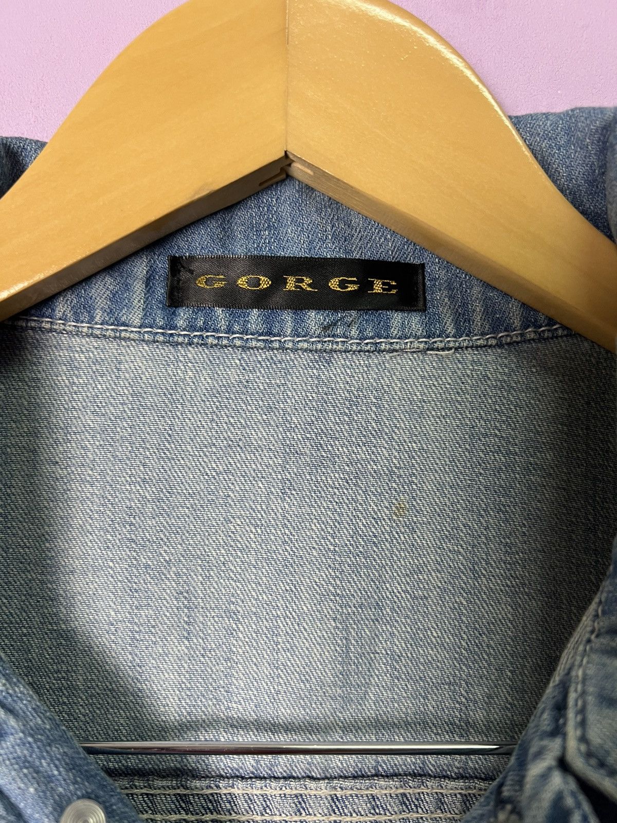 Japanese Brand 🔥Gorge Distressed Denim Shirts Size M / US 6-8 / IT 42-44 - 16 Thumbnail