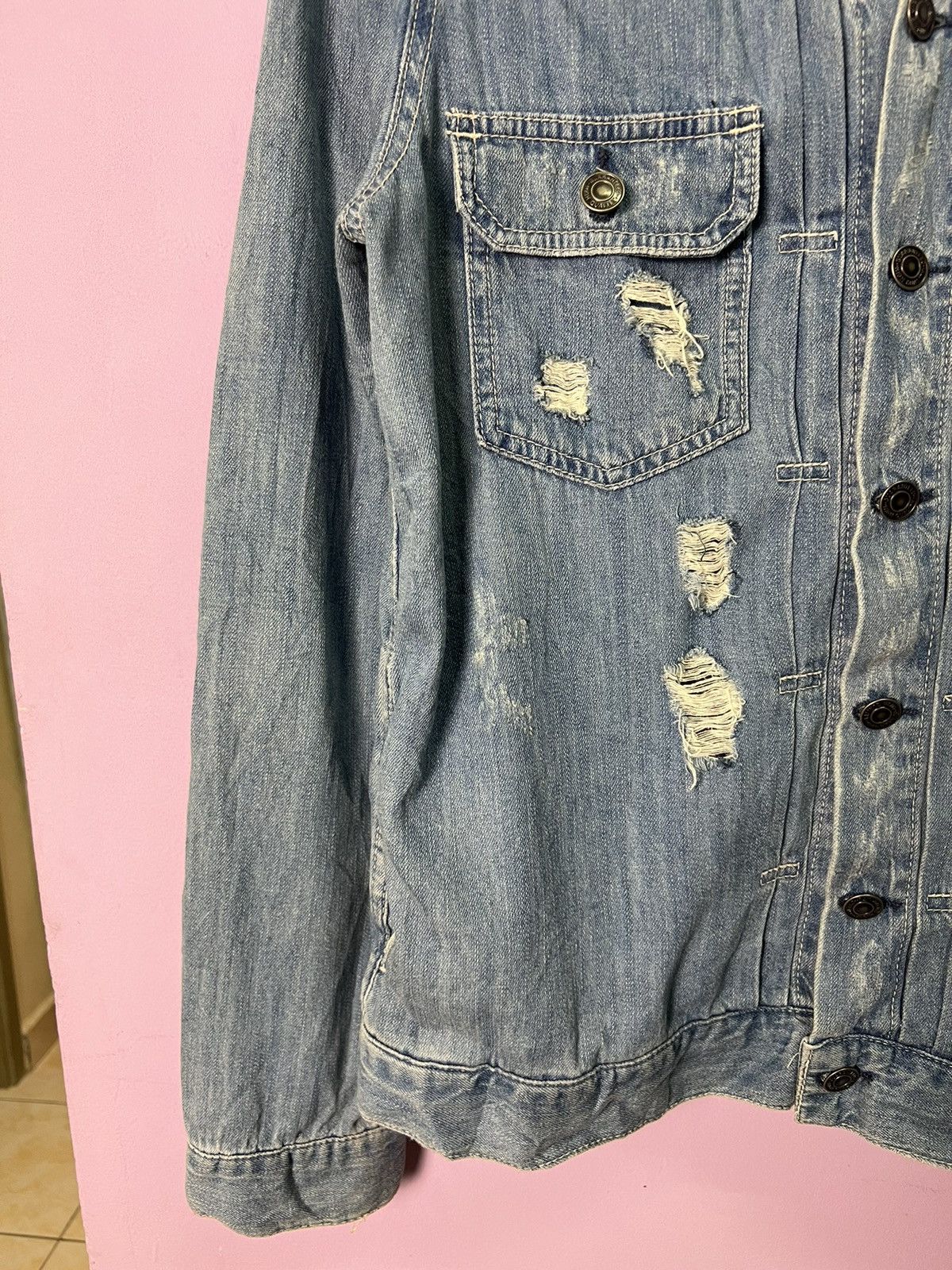Japanese Brand 🔥Gorge Distressed Denim Shirts Size M / US 6-8 / IT 42-44 - 11 Thumbnail