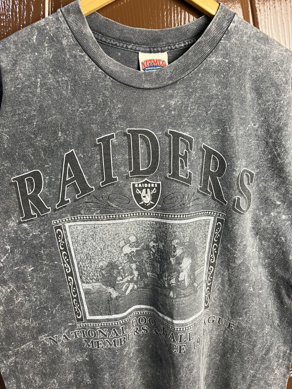 NFL 🔥Vintage Rare Single Stitich Nutmeg Raiders NFL Tees Size US L / EU 52-54 / 3 - 11 Thumbnail