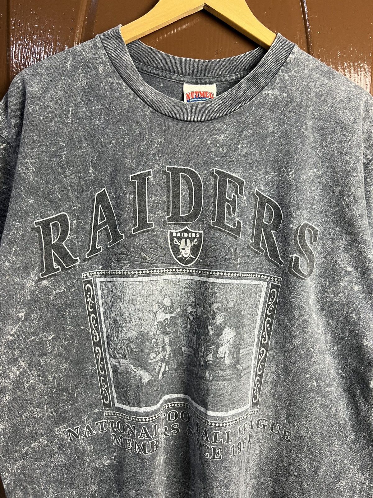 NFL 🔥Vintage Rare Single Stitich Nutmeg Raiders NFL Tees Size US L / EU 52-54 / 3 - 5 Thumbnail