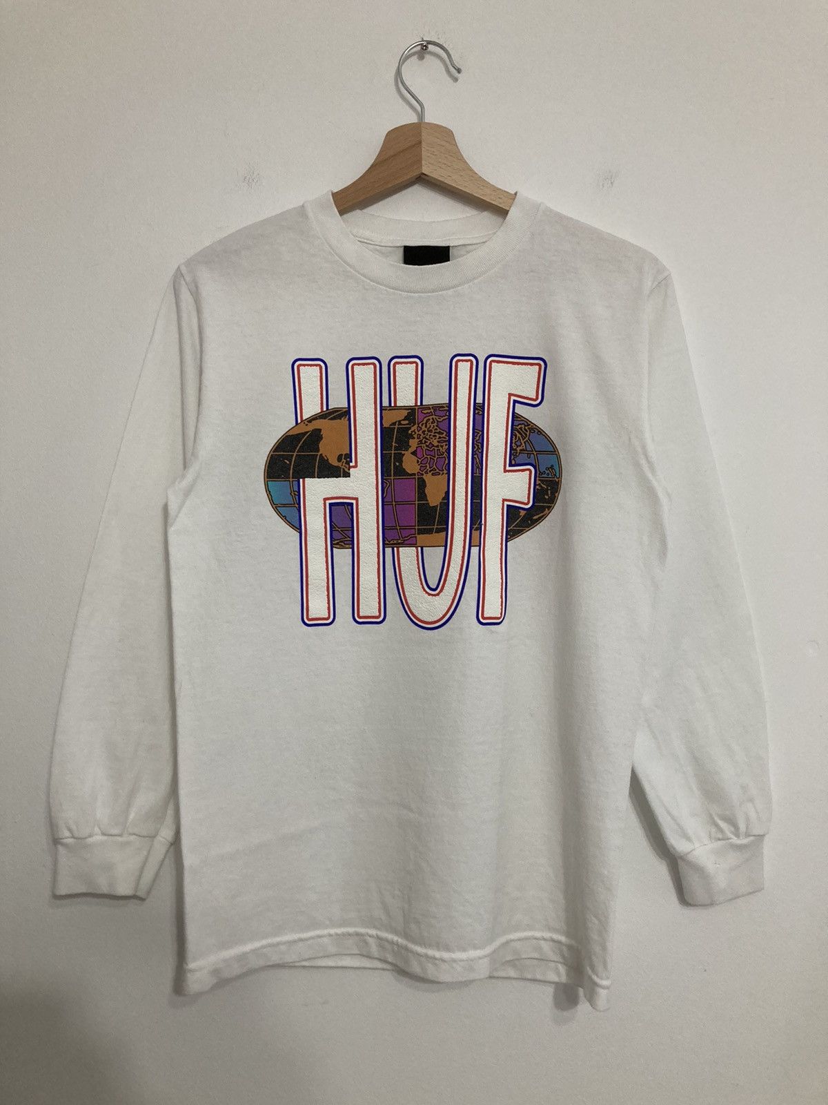 Huf Huf Skateboards Vintage Longsleeve Logo USA Size US S / EU 44-46 / 1 - 1 Thumbnail