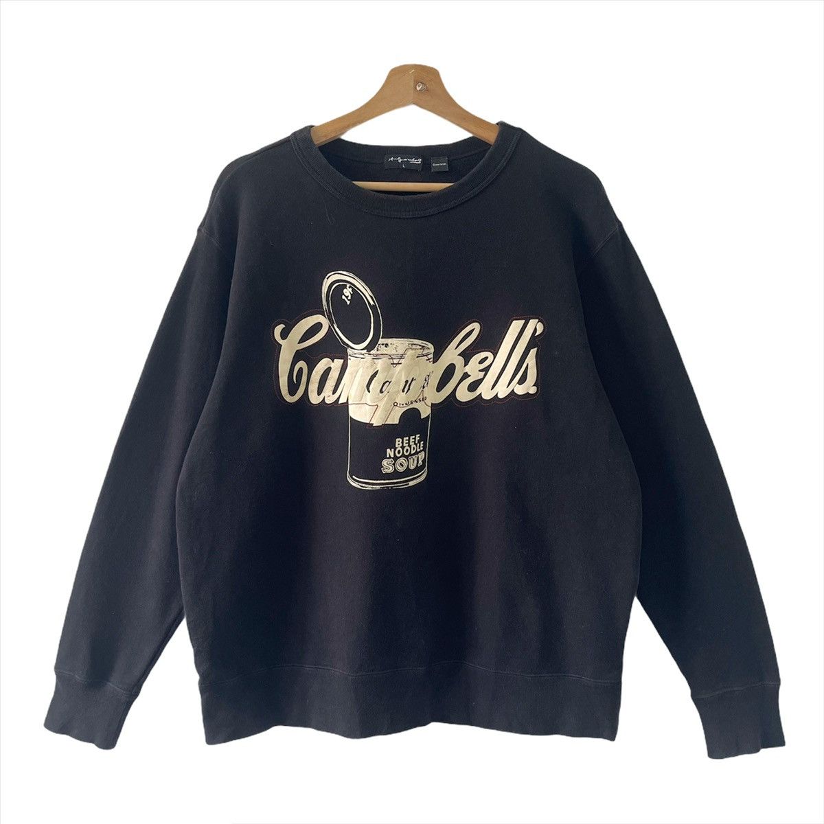 Andy Warholl Big Logo Printed Crewneck Sweatshirt M