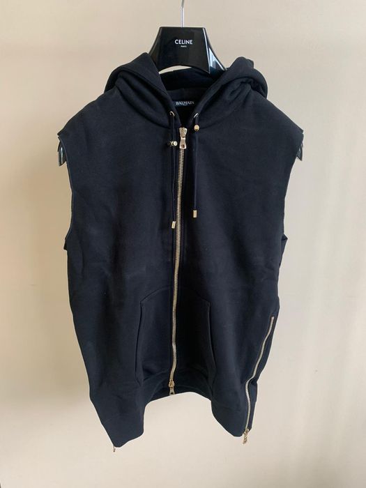 Balmain best sale sleeveless hoodie