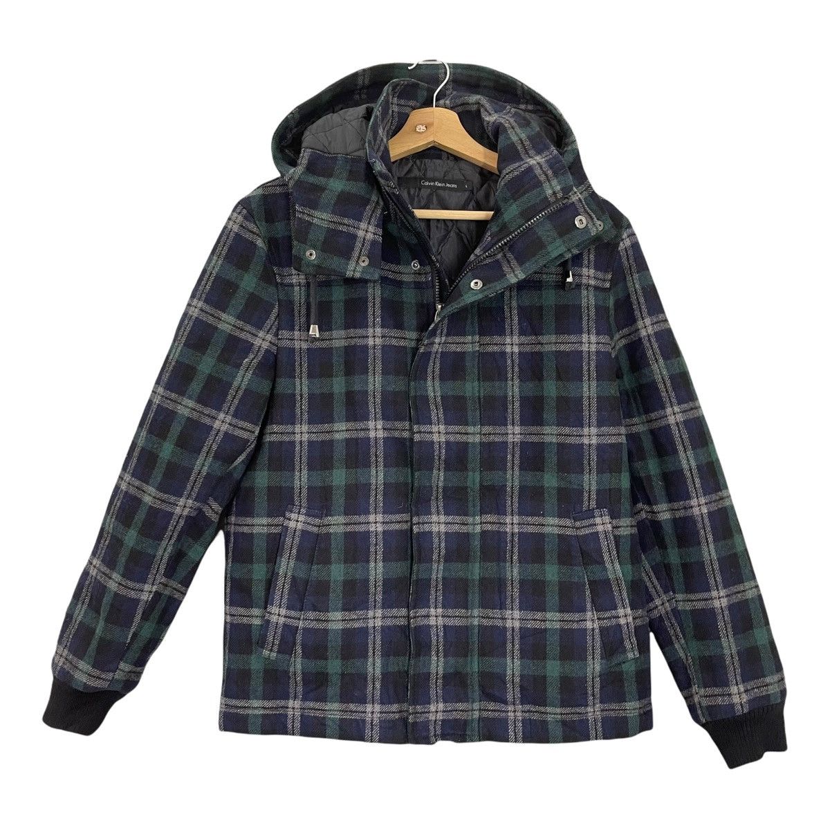 Calvin Klein Vintage Calvin Klein Wool Hoodies Jacket Size M Size US M / EU 48-50 / 2 - 2 Thumbnail