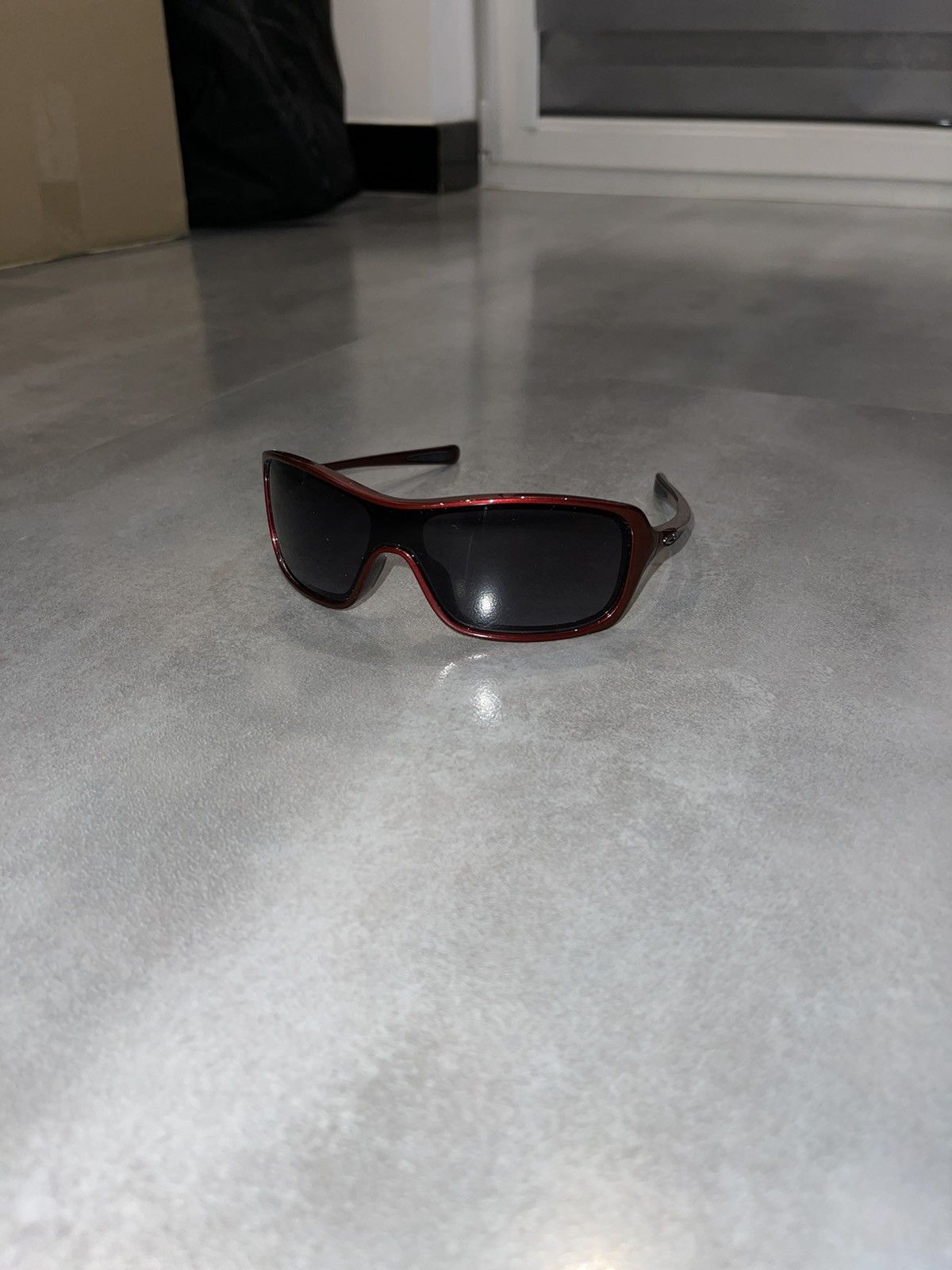 Oakley Oakley OO9202-02 "Break UP" Dark Red Shield Sunglasses Size ONE SIZE - 1 Thumbnail
