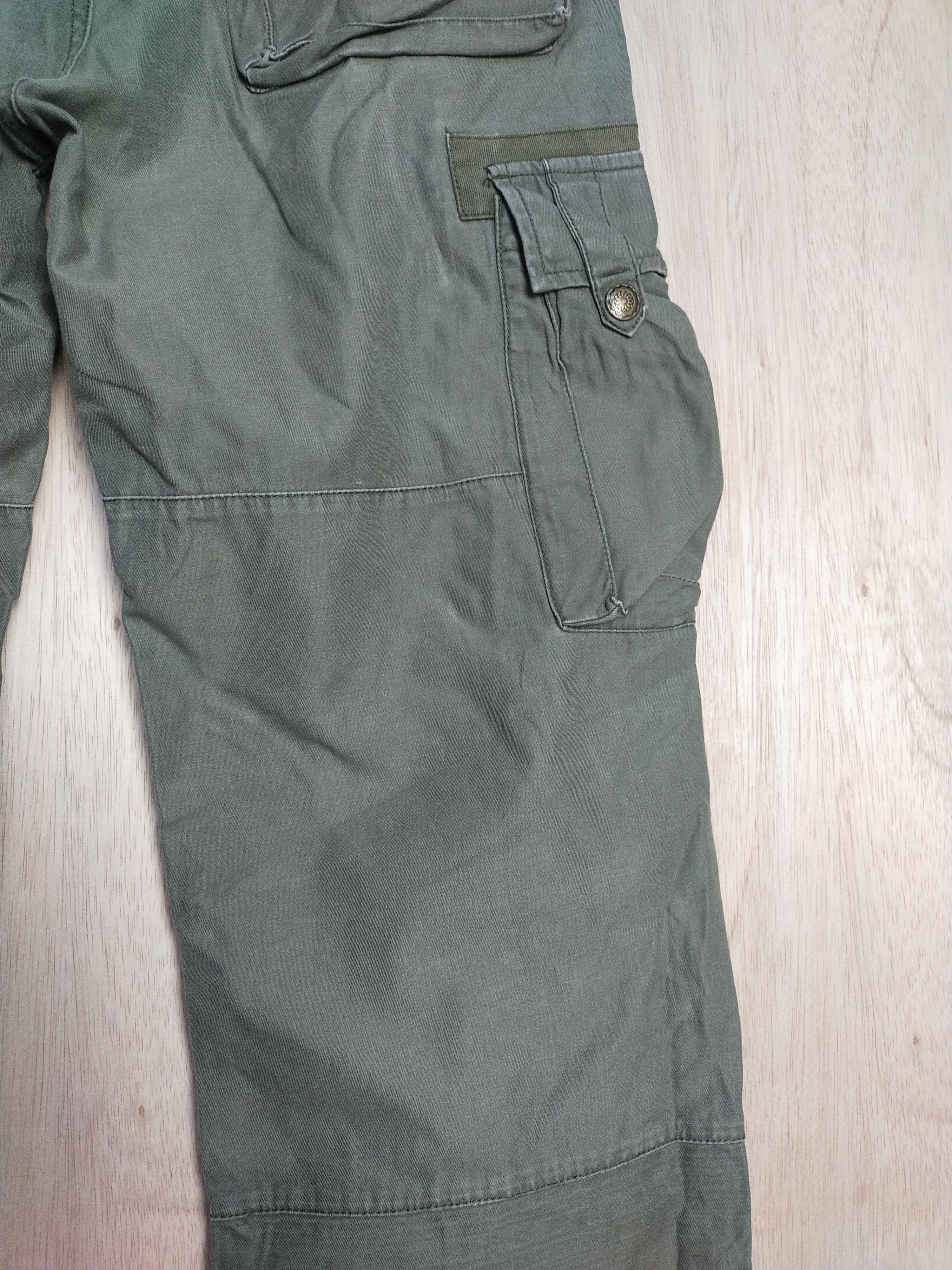 Japanese Brand Real Crush Green tactical utility Cargo Pants #2866 Size US 33 - 16 Thumbnail