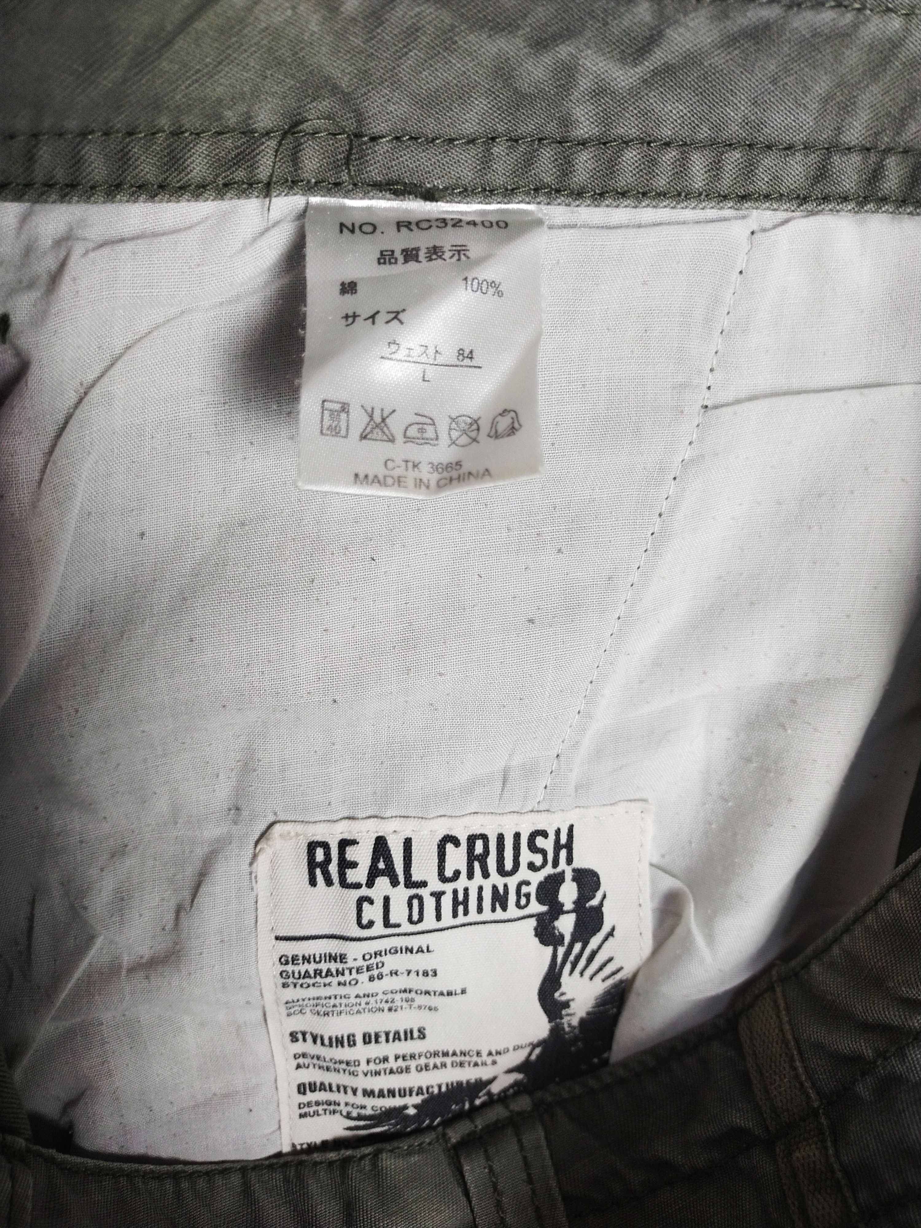 Japanese Brand Real Crush Green tactical utility Cargo Pants #2866 Size US 33 - 20 Thumbnail