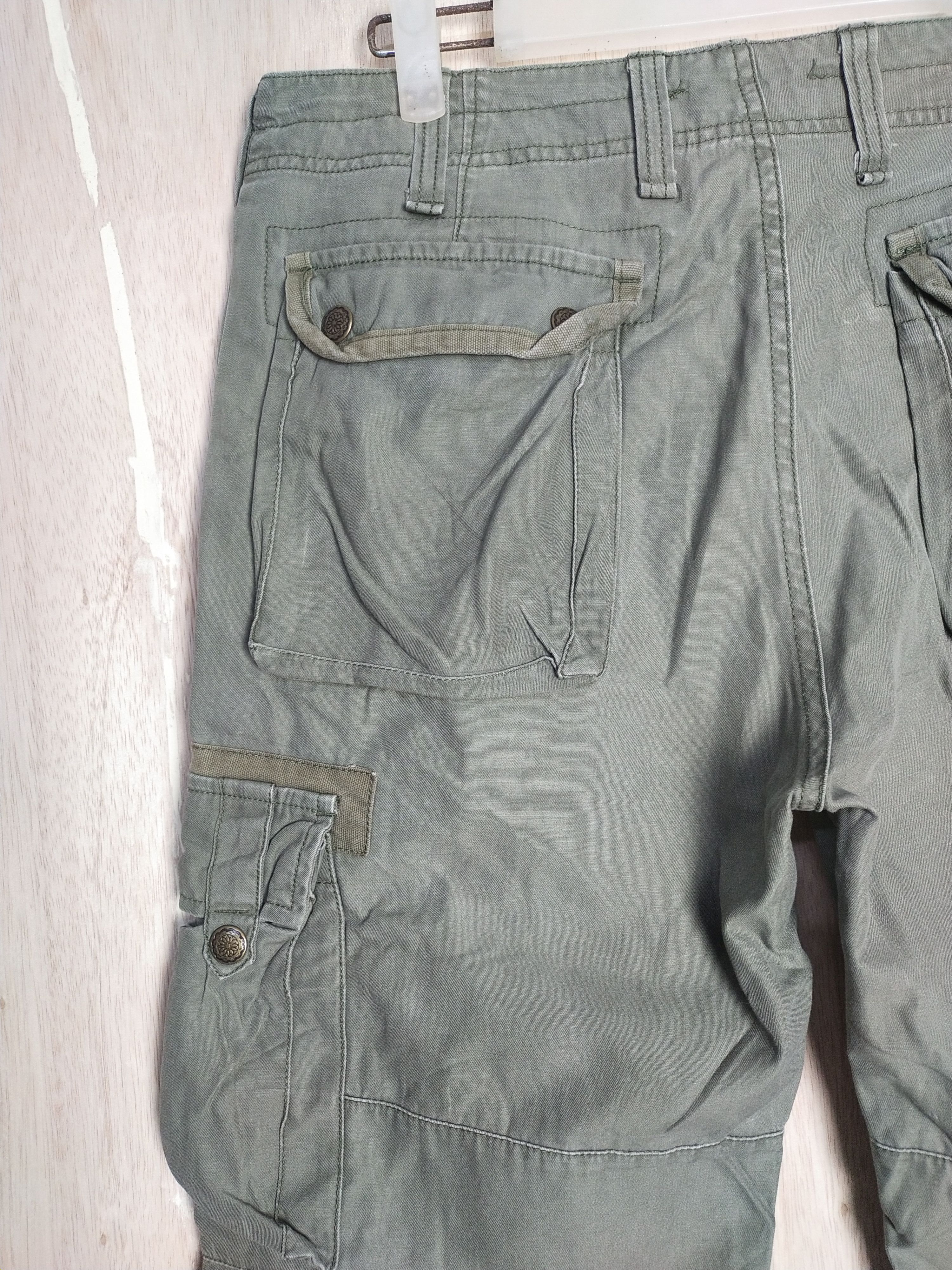 Japanese Brand Real Crush Green tactical utility Cargo Pants #2866 Size US 33 - 13 Thumbnail