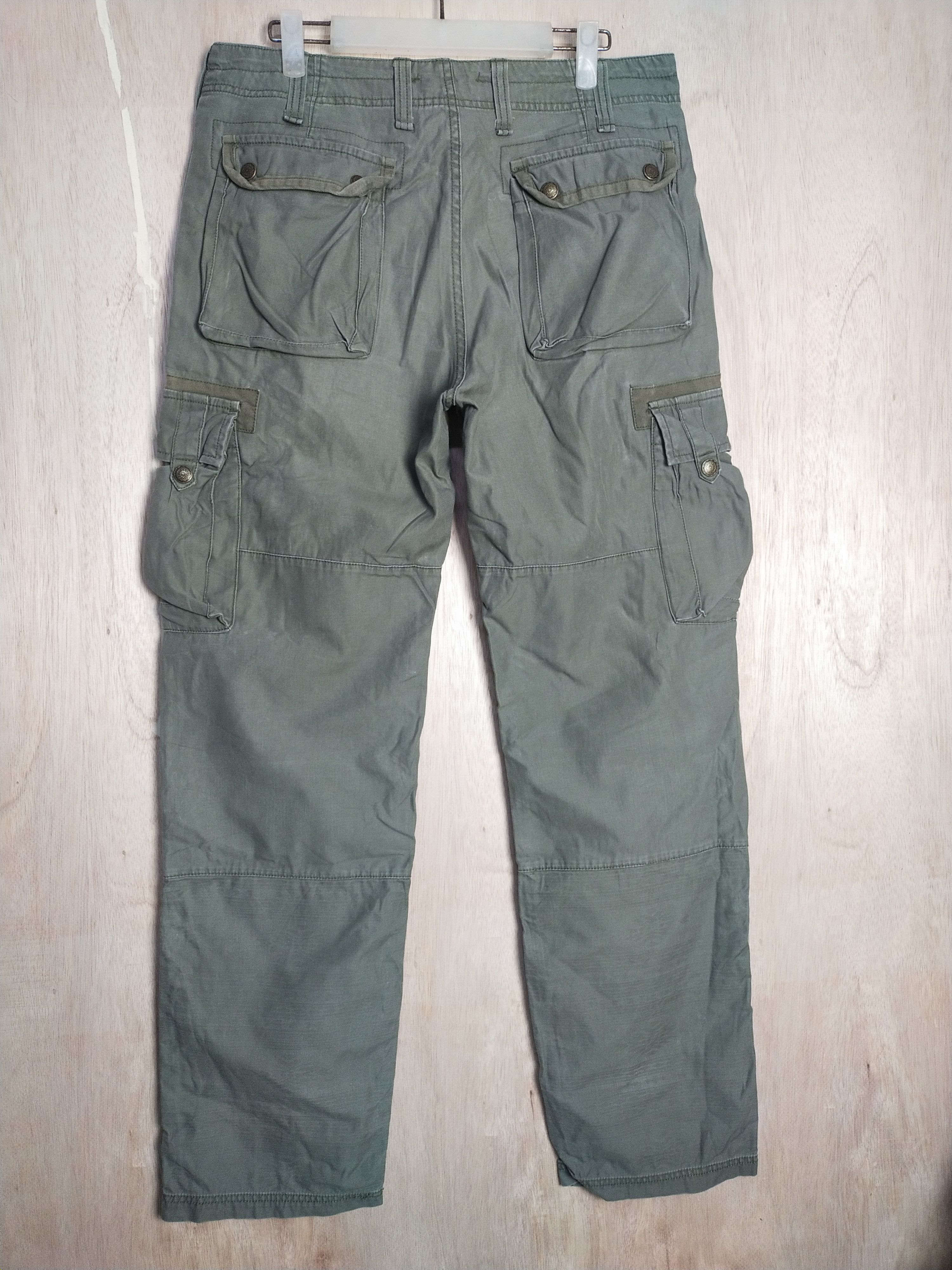 Japanese Brand Real Crush Green tactical utility Cargo Pants #2866 Size US 33 - 10 Thumbnail