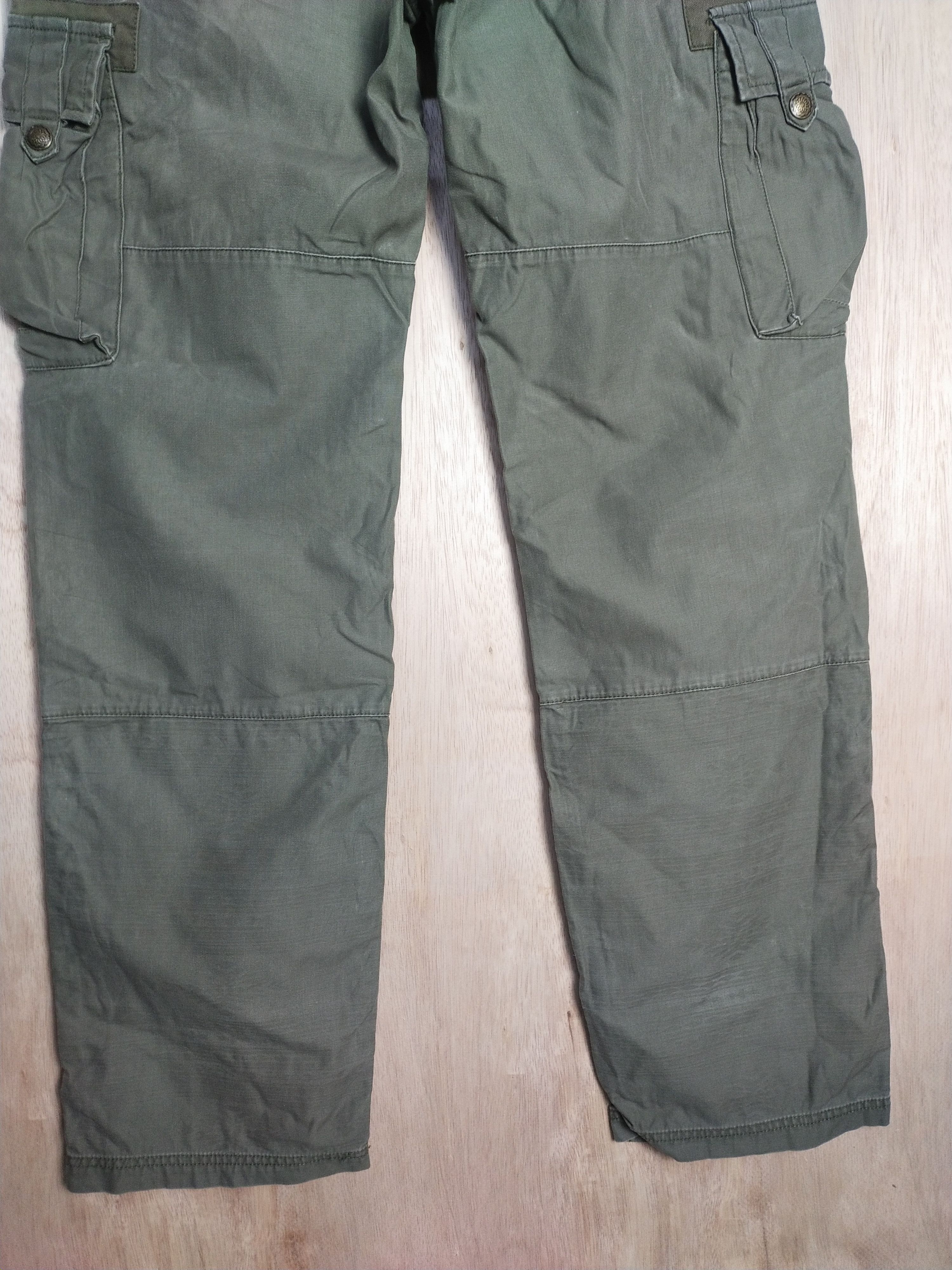 Japanese Brand Real Crush Green tactical utility Cargo Pants #2866 Size US 33 - 12 Thumbnail