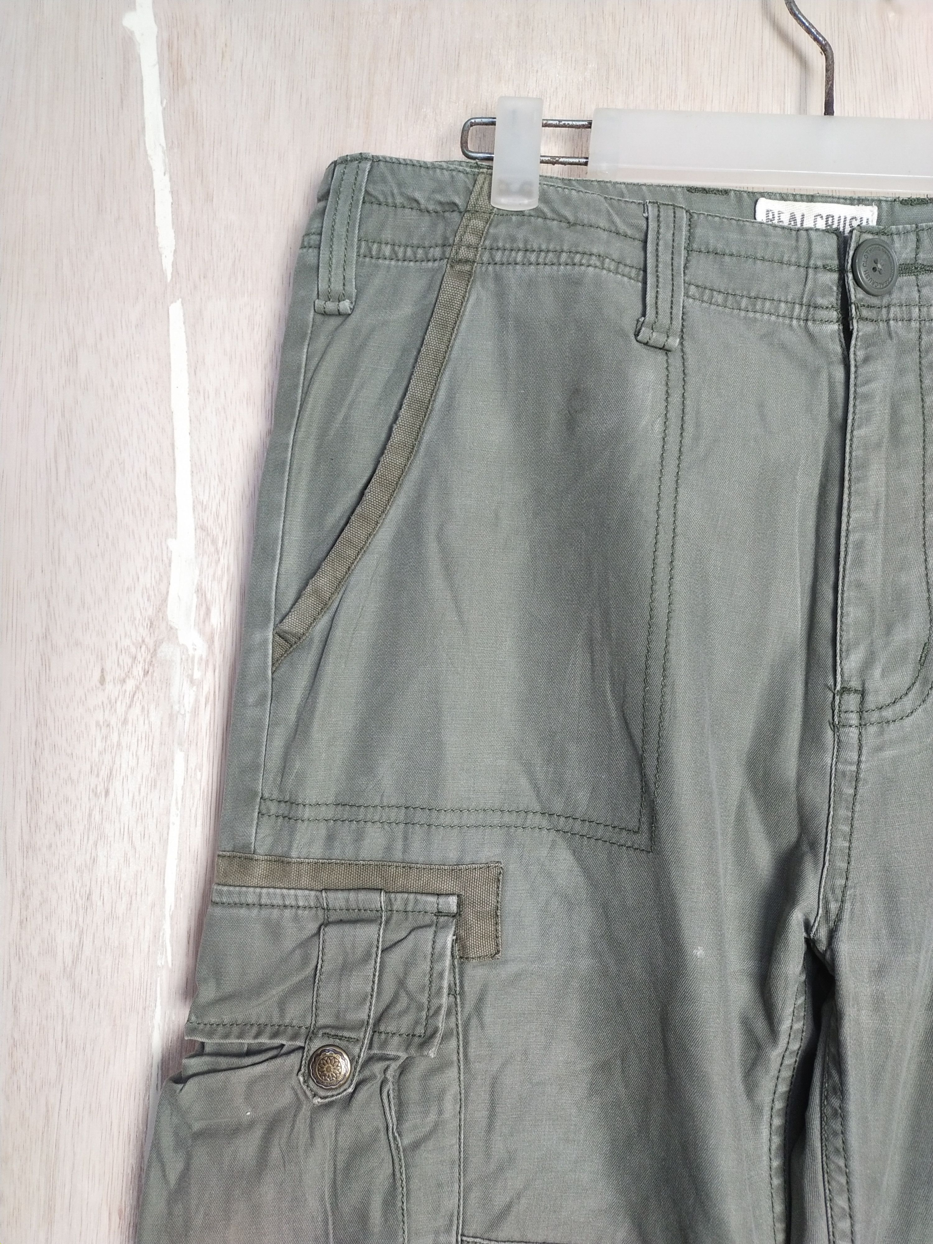 Japanese Brand Real Crush Green tactical utility Cargo Pants #2866 Size US 33 - 4 Thumbnail