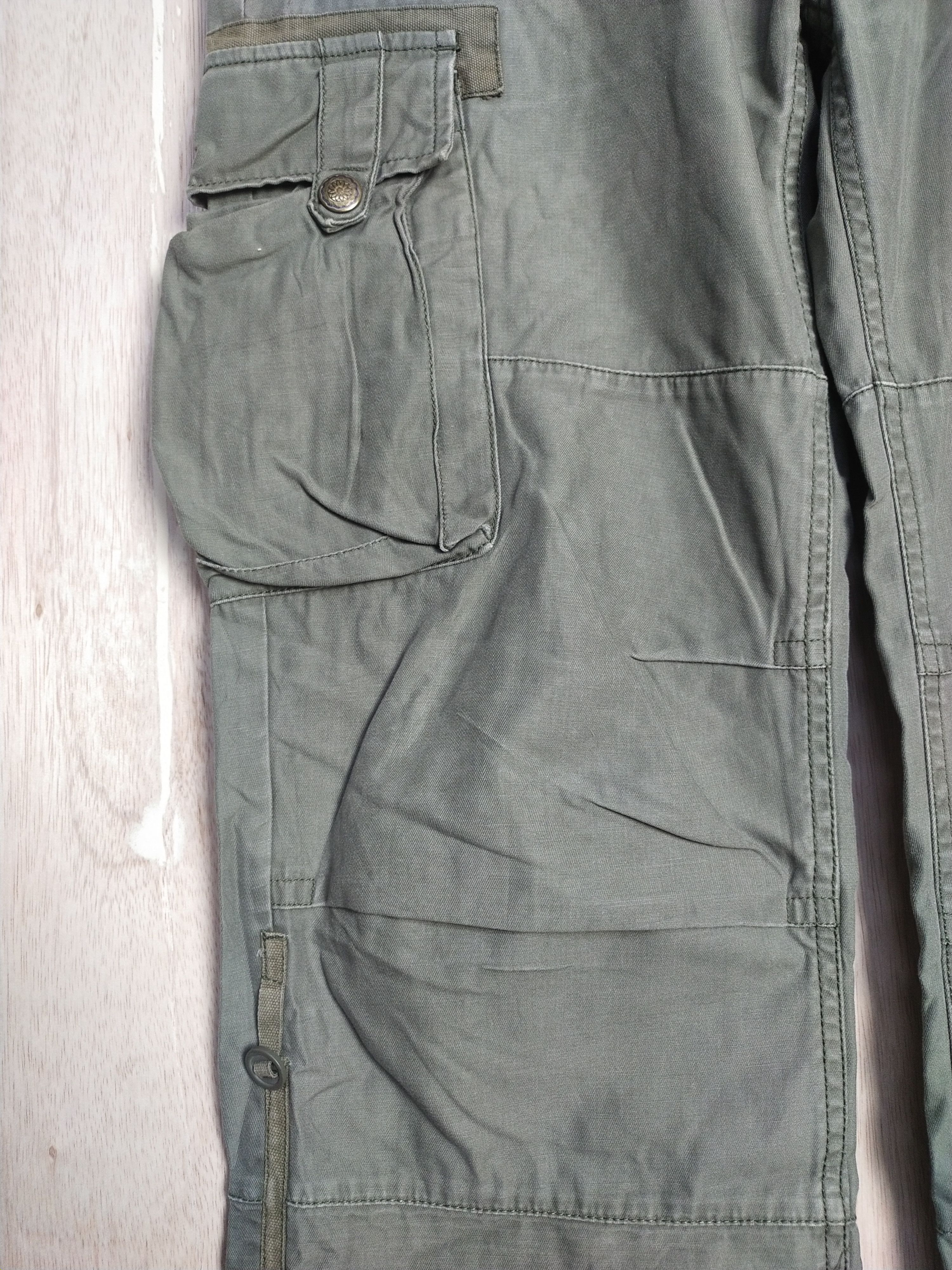 Japanese Brand Real Crush Green tactical utility Cargo Pants #2866 Size US 33 - 6 Thumbnail
