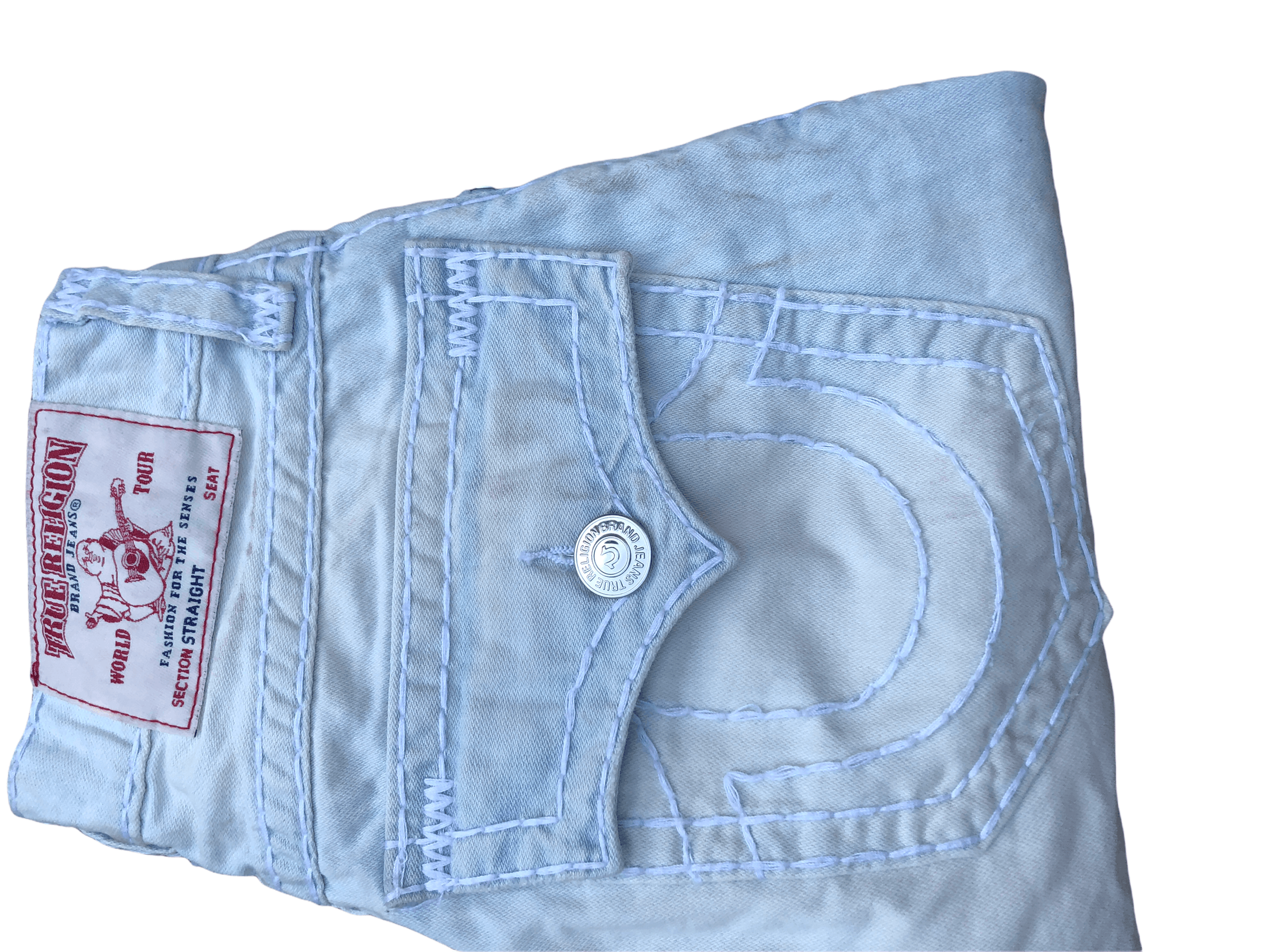True Religion × Vintage Vintage True Religion Jeans Size 28 Straight Light Blue Size US 28 / EU 44 - 3 Thumbnail