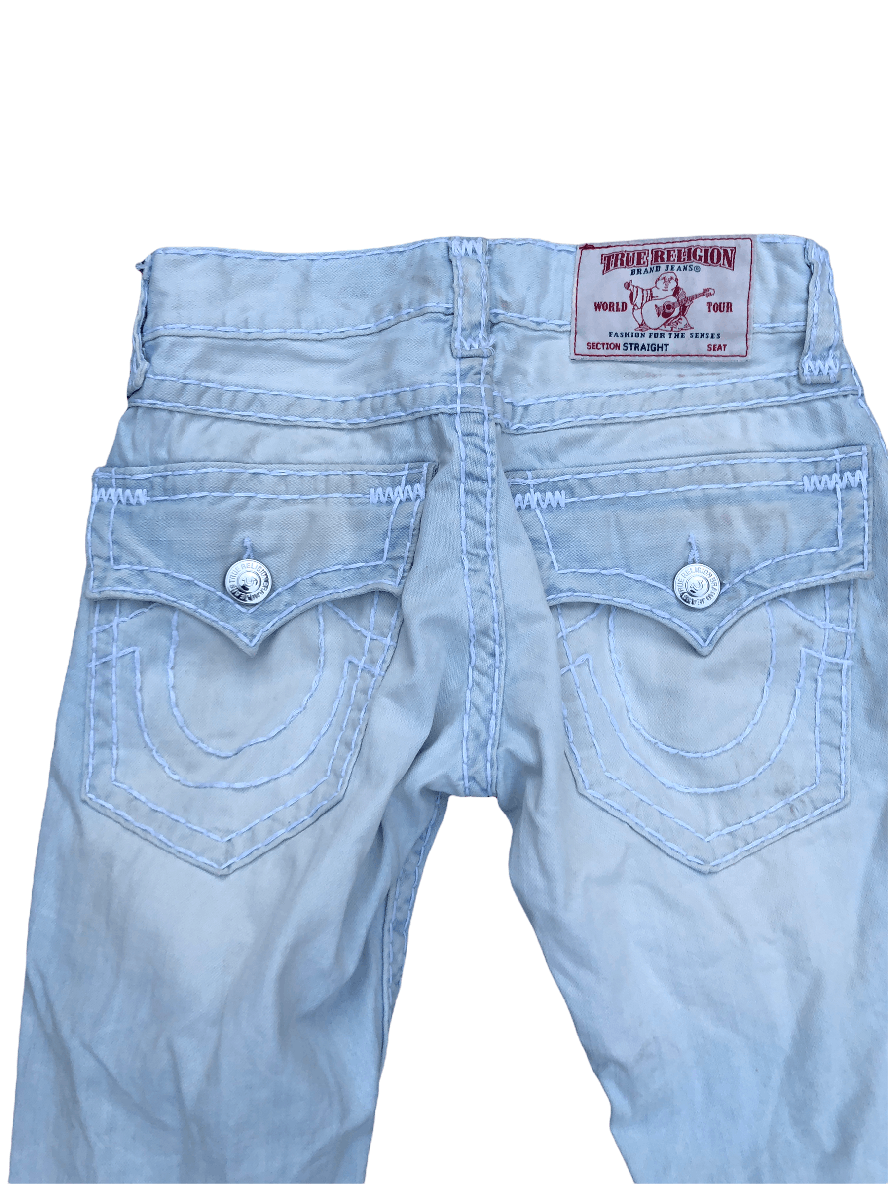 True Religion × Vintage Vintage True Religion Jeans Size 28 Straight Light Blue Size US 28 / EU 44 - 8 Thumbnail