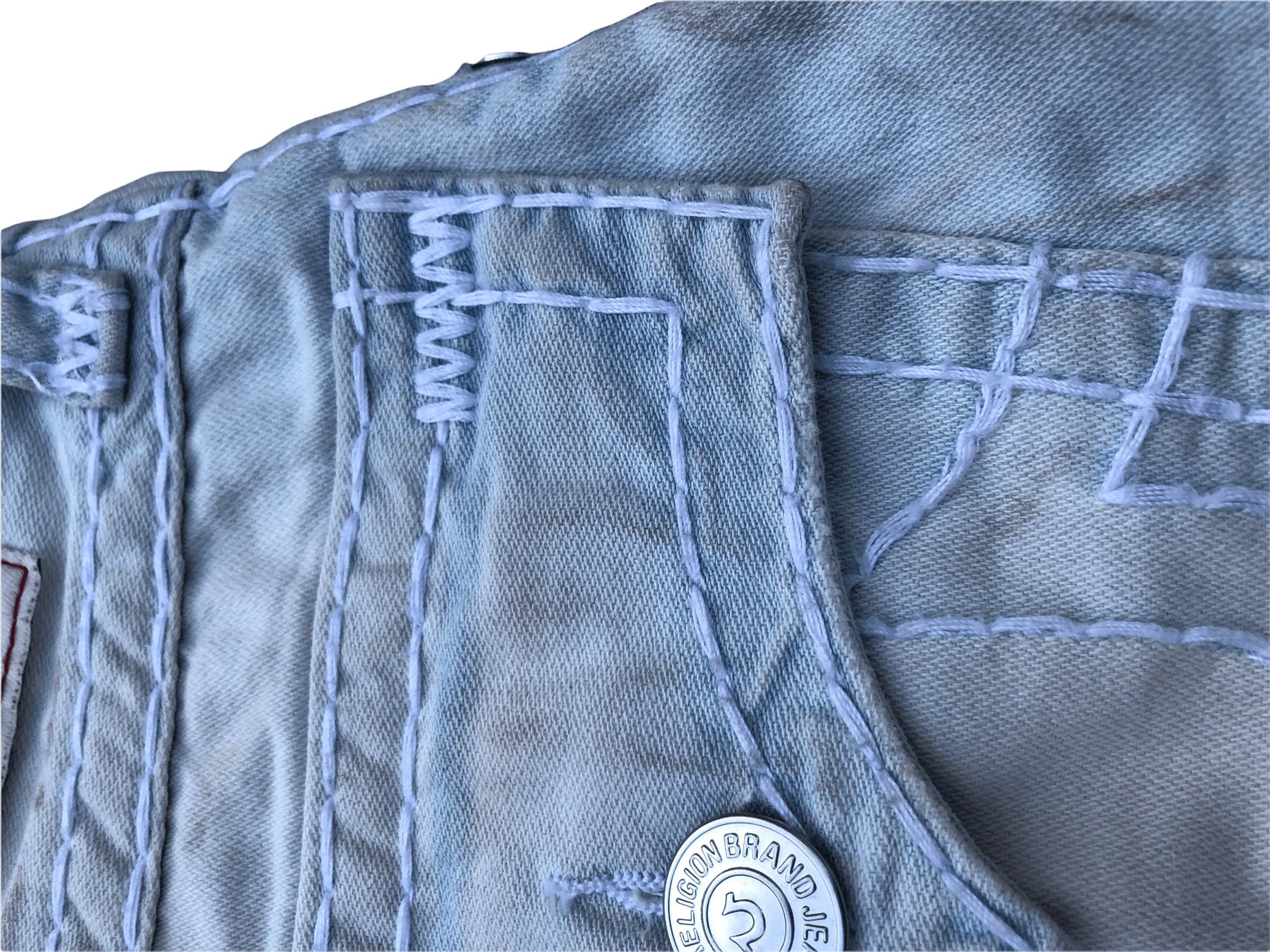 True Religion × Vintage Vintage True Religion Jeans Size 28 Straight Light Blue Size US 28 / EU 44 - 5 Thumbnail