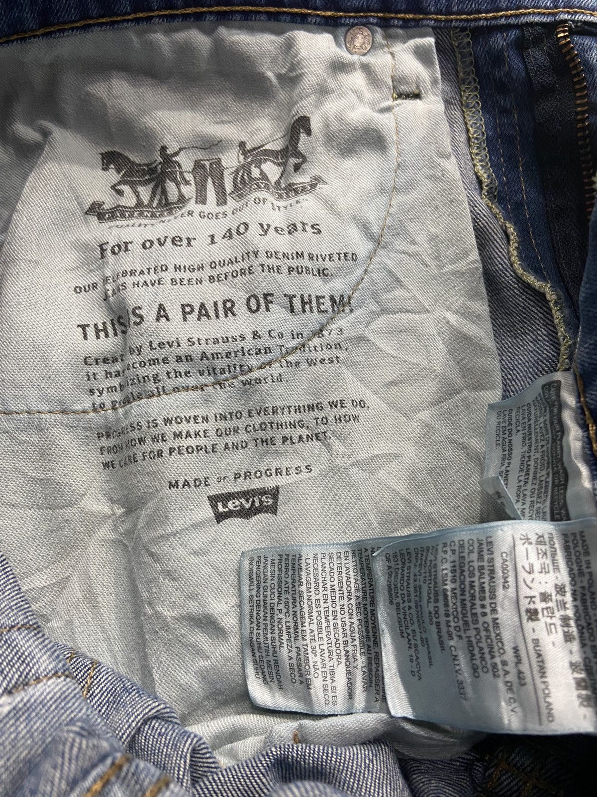 Levi's × Vintage Vintage Levi’s 511 Distressed Blue Wash Denim Pants Size US 33 - 21 Thumbnail