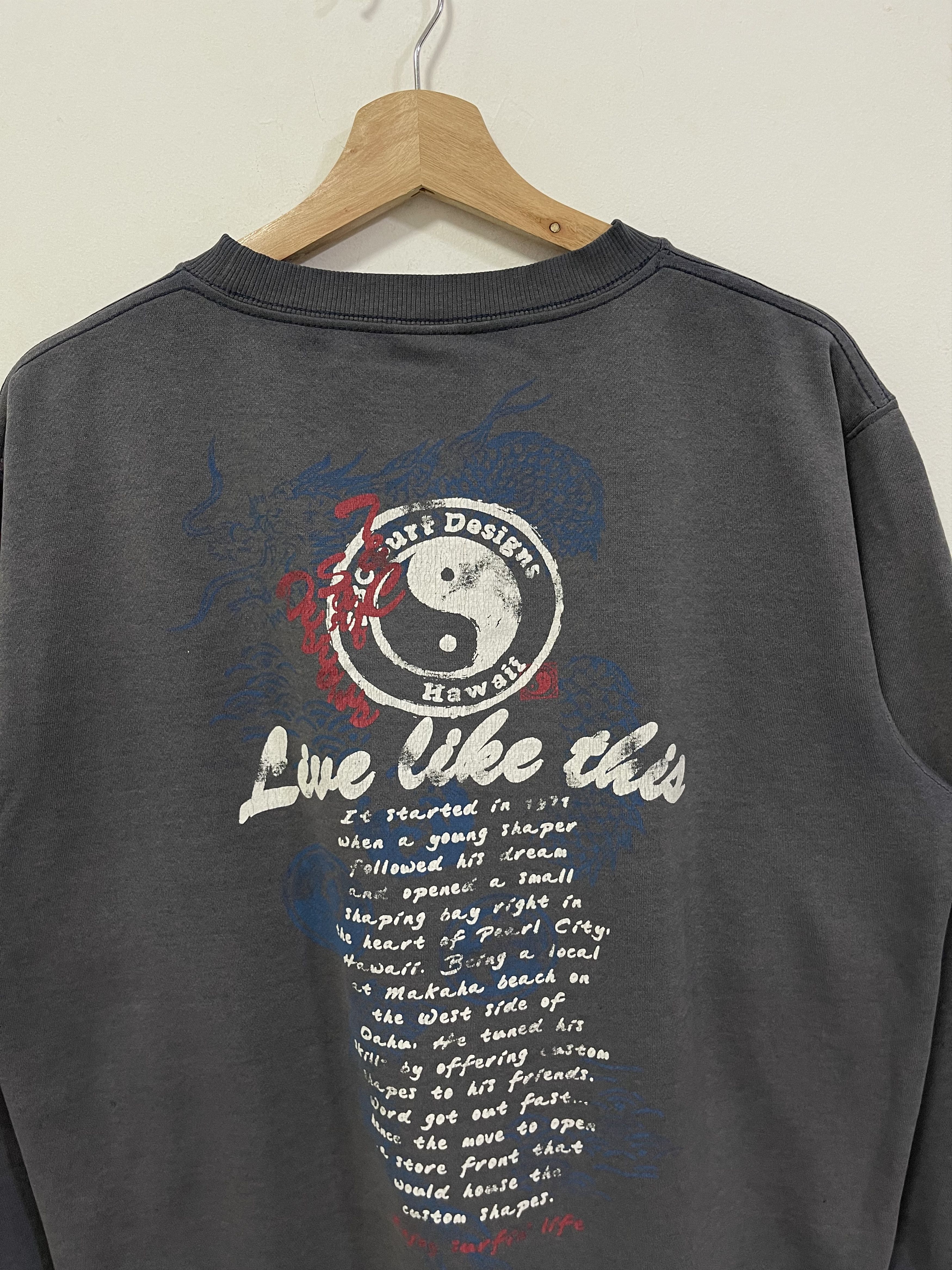 Japanese Brand × Vintage Vintage T&C Surf Design Hawaiian Poem Sun Faded Sweatshirt Size US S / EU 44-46 / 1 - 2 Thumbnail