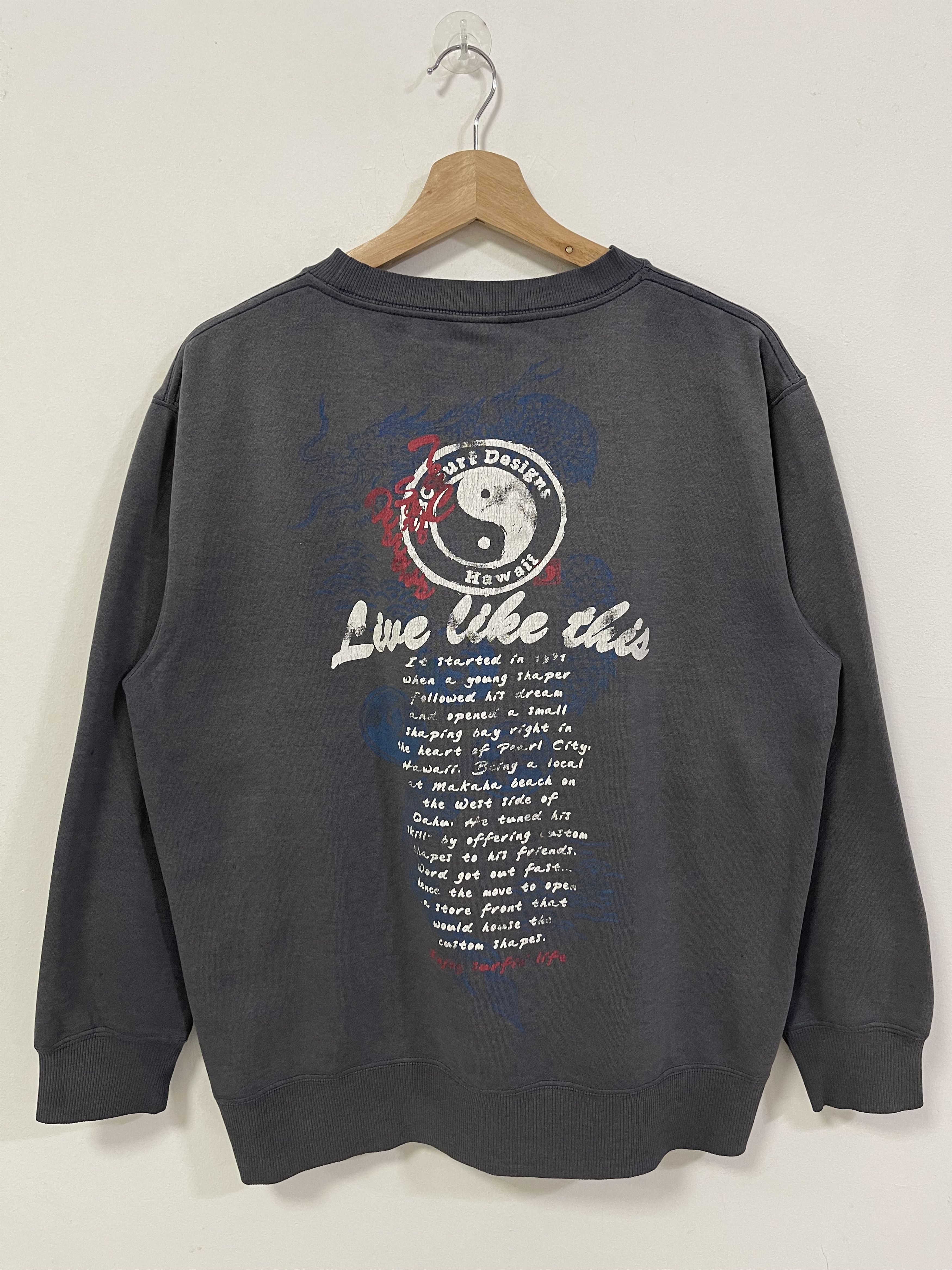 Japanese Brand × Vintage Vintage T&C Surf Design Hawaiian Poem Sun Faded Sweatshirt Size US S / EU 44-46 / 1 - 1 Thumbnail