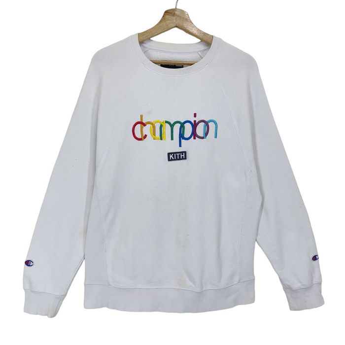 Kith Champion Kith Embroidered Crewneck Sweatshirt Grailed