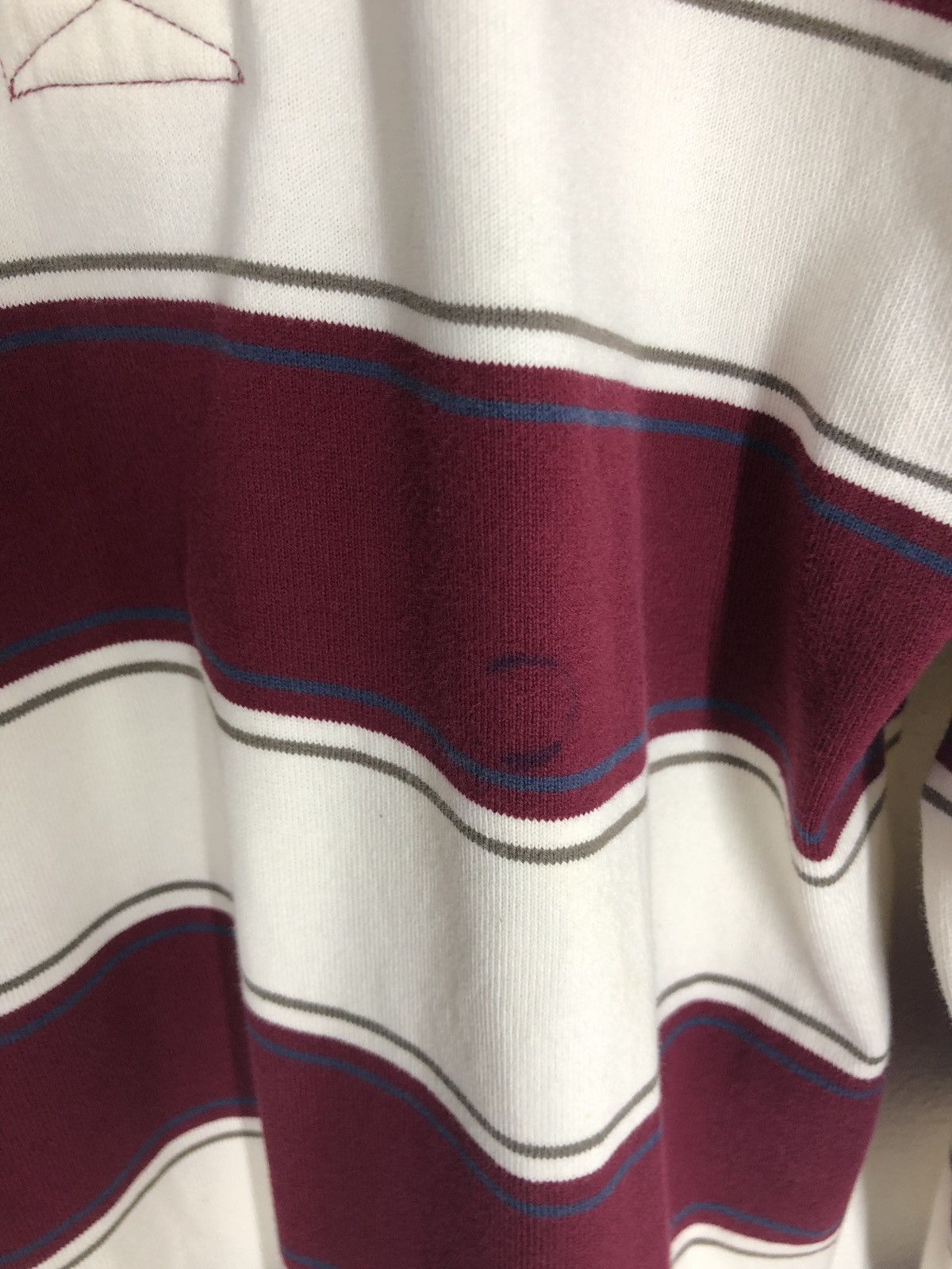 Hang Ten × Vintage Vtg Hang Ten Stripe Long Sleeve Polo Shirt Size US M / EU 48-50 / 2 - 6 Thumbnail